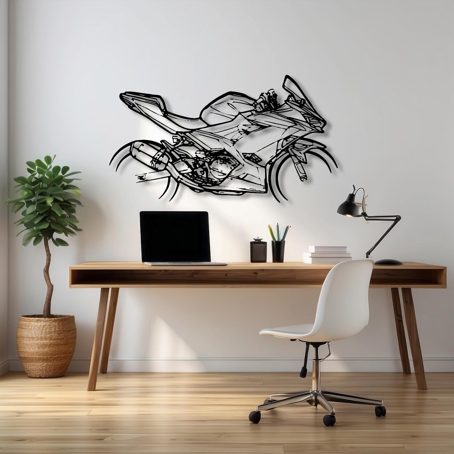 Ninja 400R Silhouette Metal Wall Art