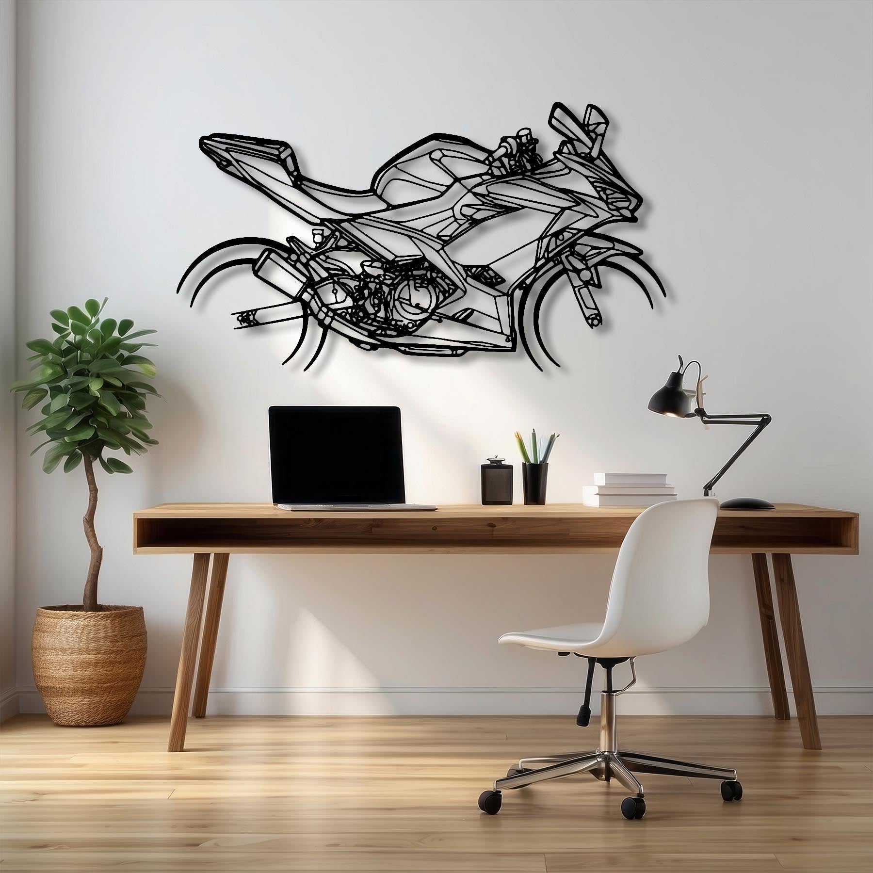 Ninja 400 2021 Silhouette Metal Wall Art