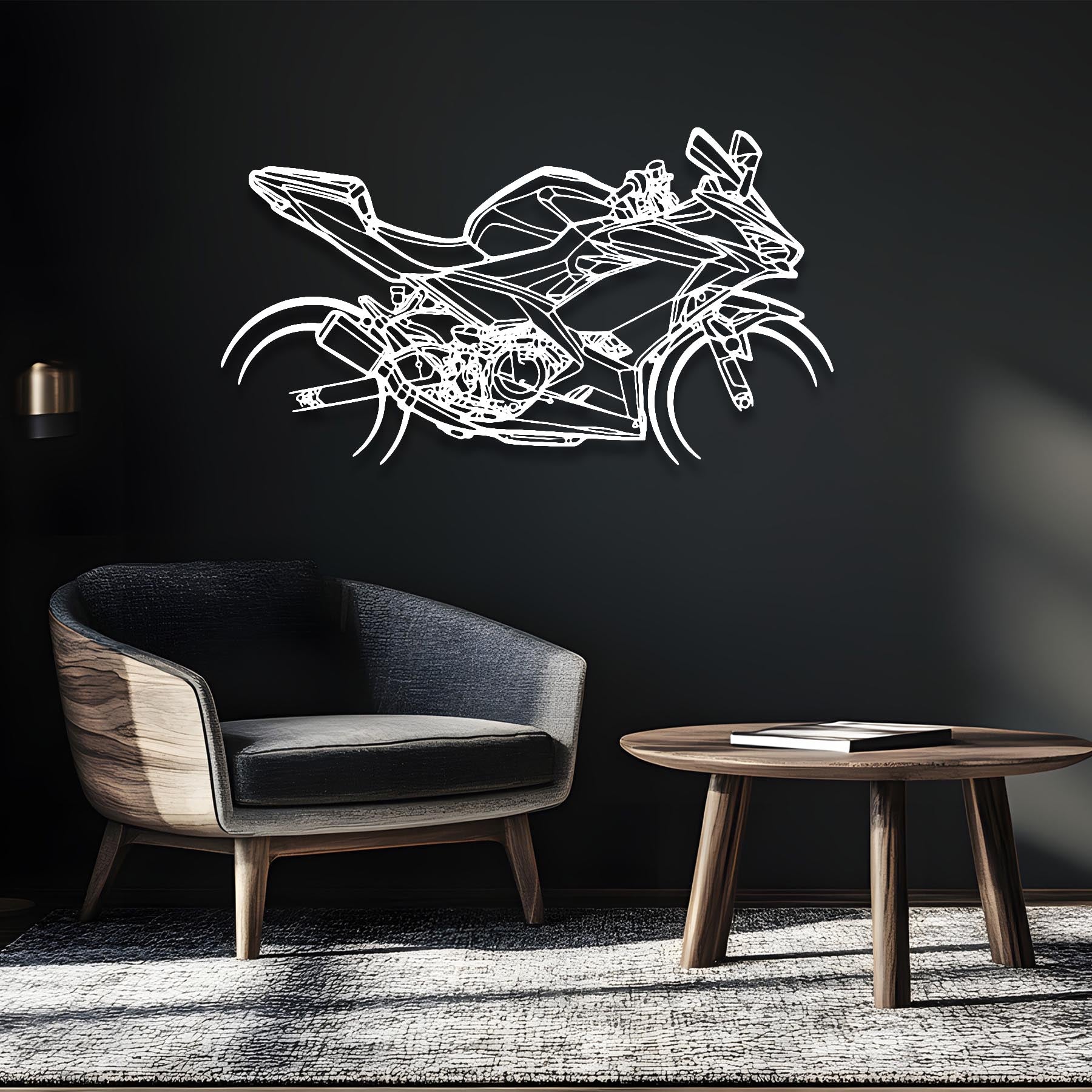 Ninja 400 2021 Silhouette Metal Wall Art