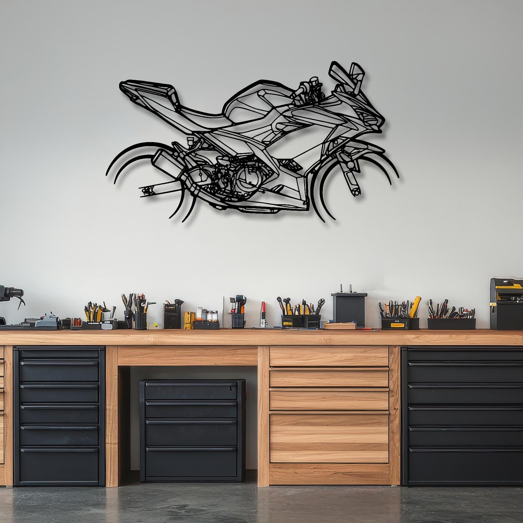 Ninja 400 2021 Silhouette Metal Wall Art