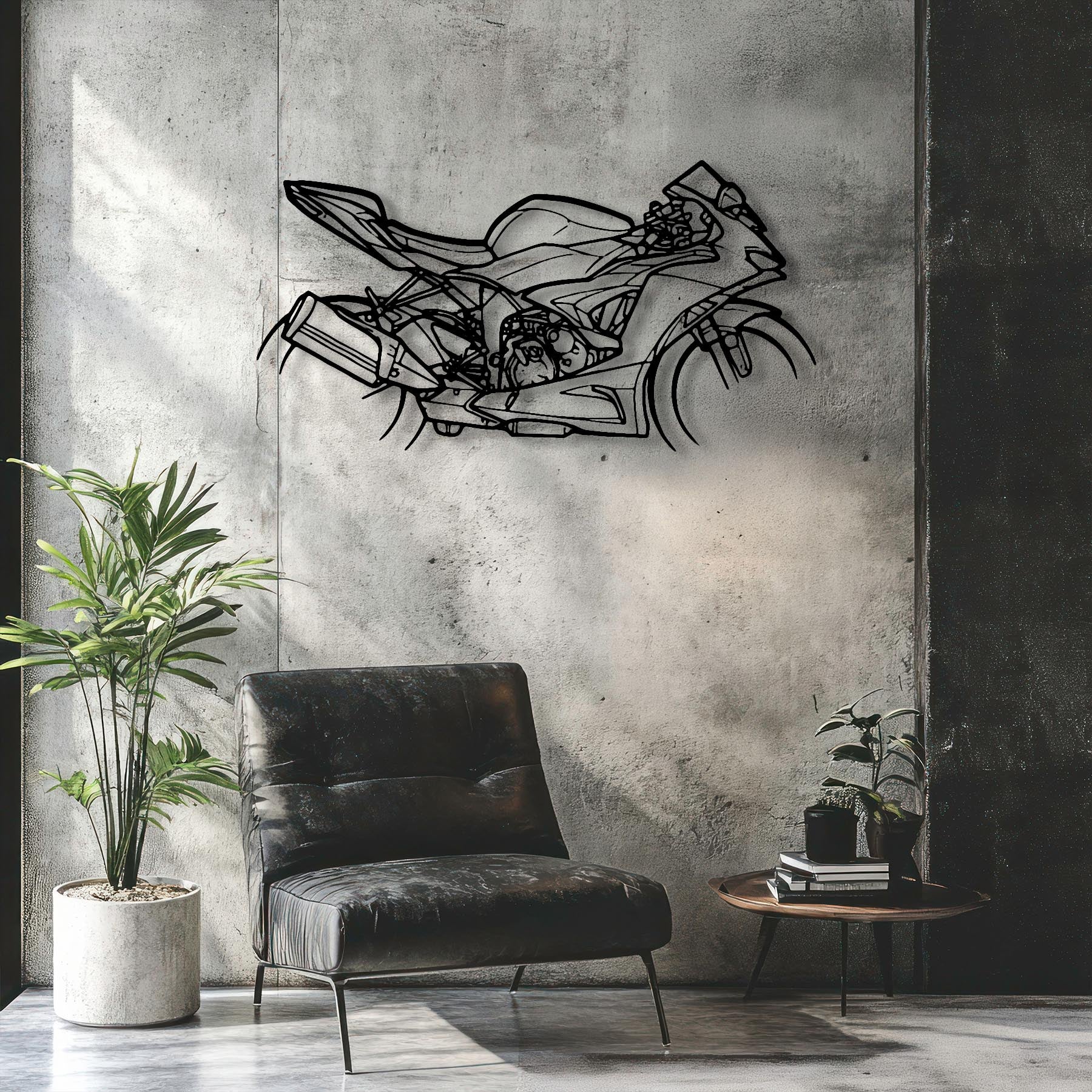 Ninja ZX-6R 2024 Silhouette Metal Wall Art