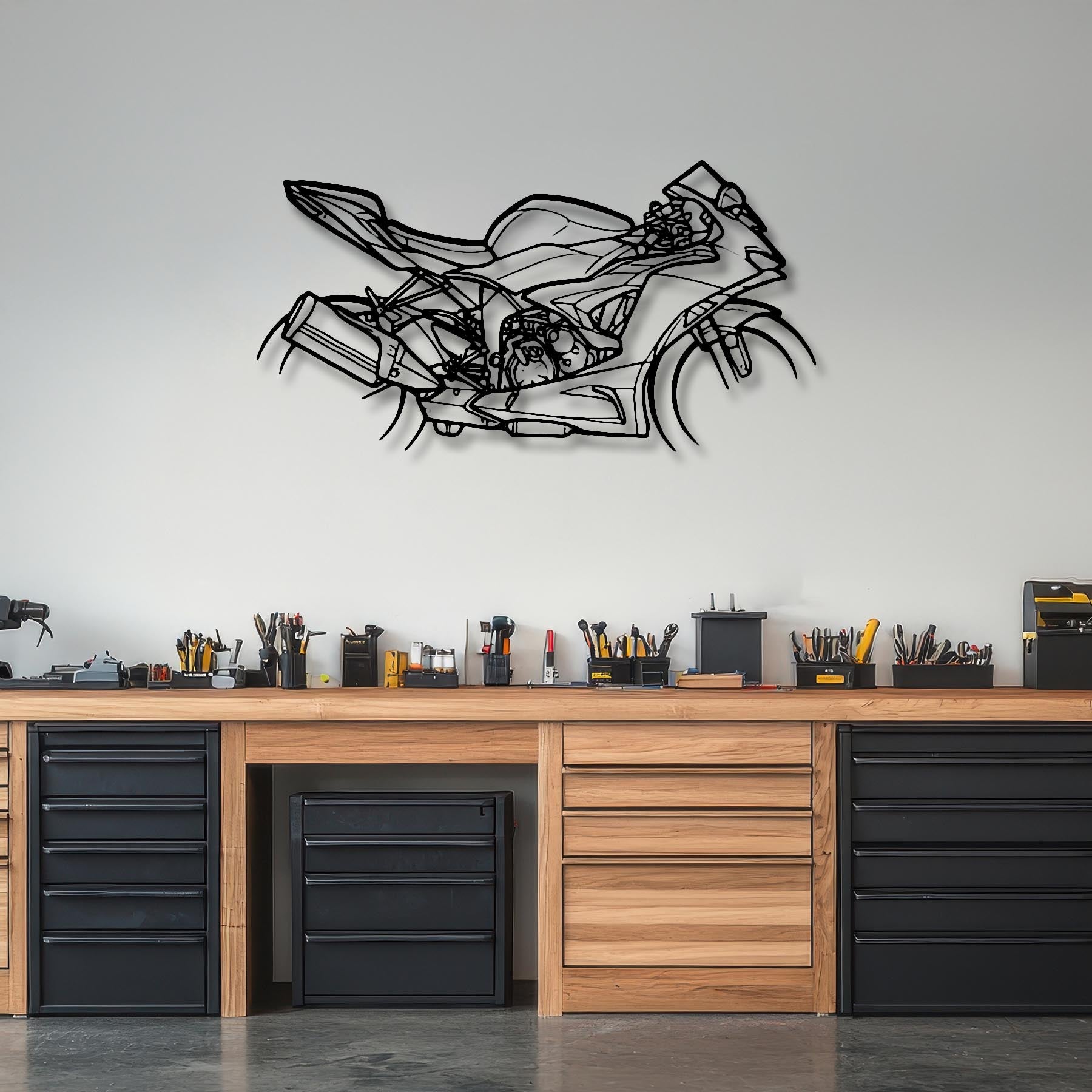 Ninja ZX-6R 2024 Silhouette Metal Wall Art
