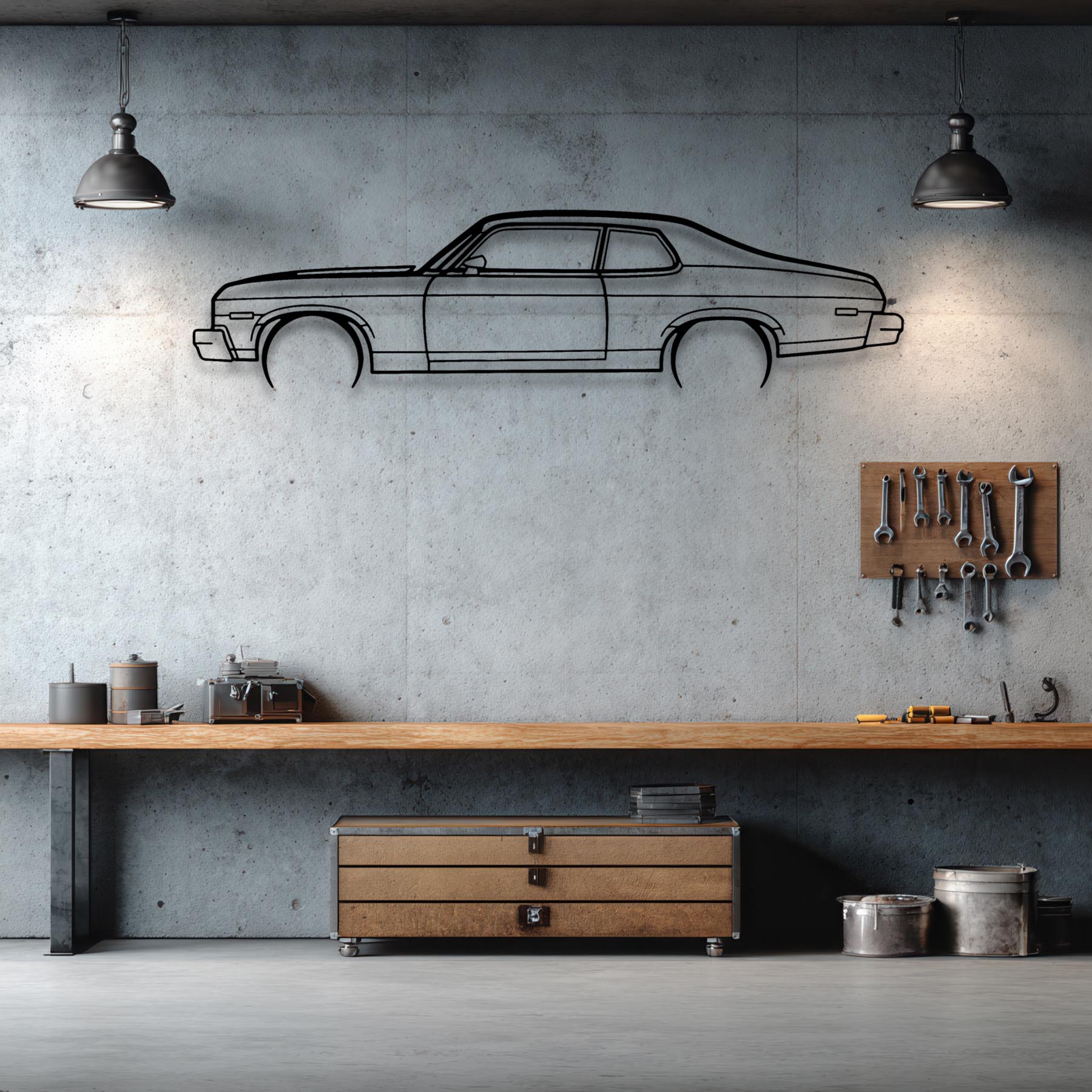 Nova 1974 Detailed Silhouette Metal Wall Art