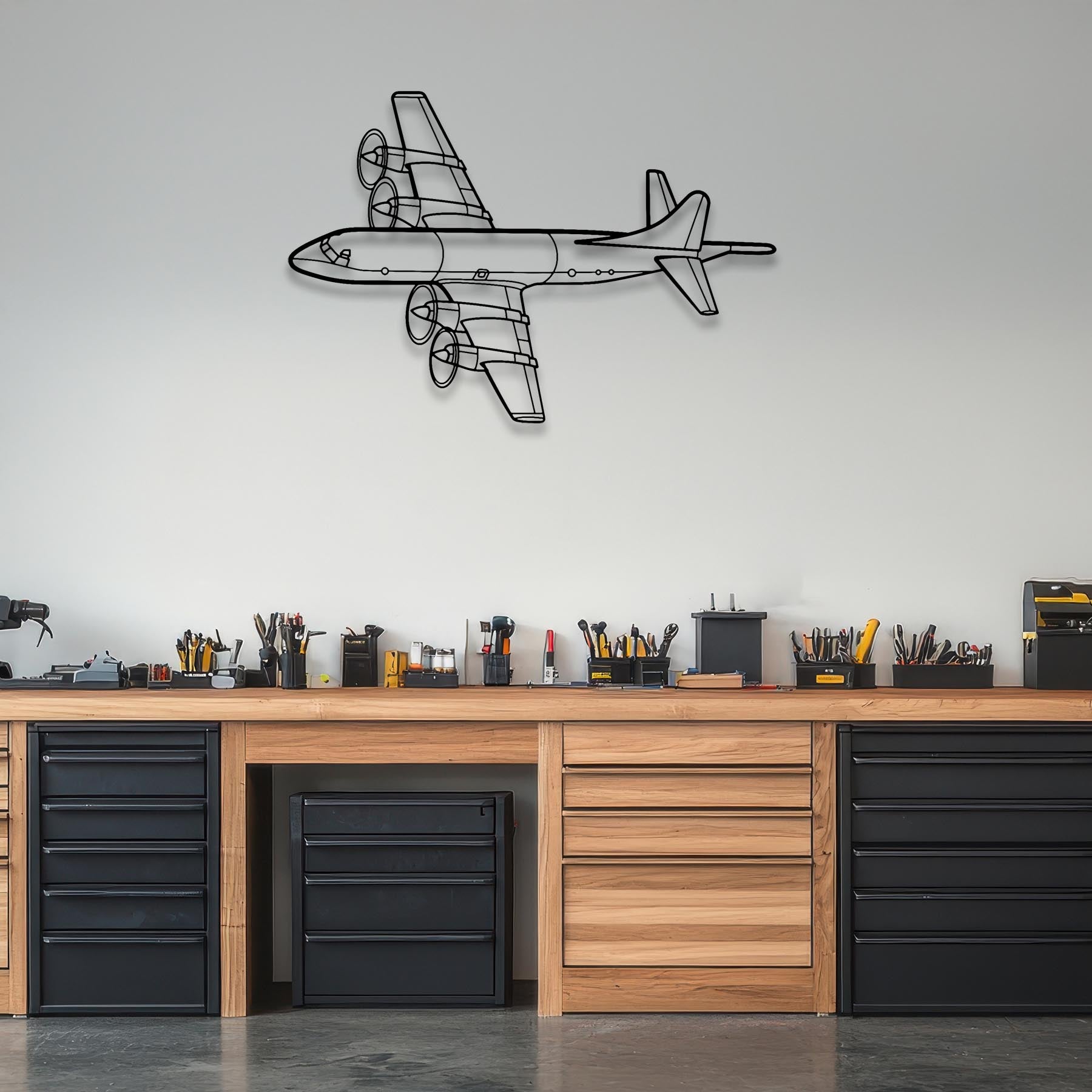 P-3C Orion Angle Metal Aircraft Wall Art - NCP0109