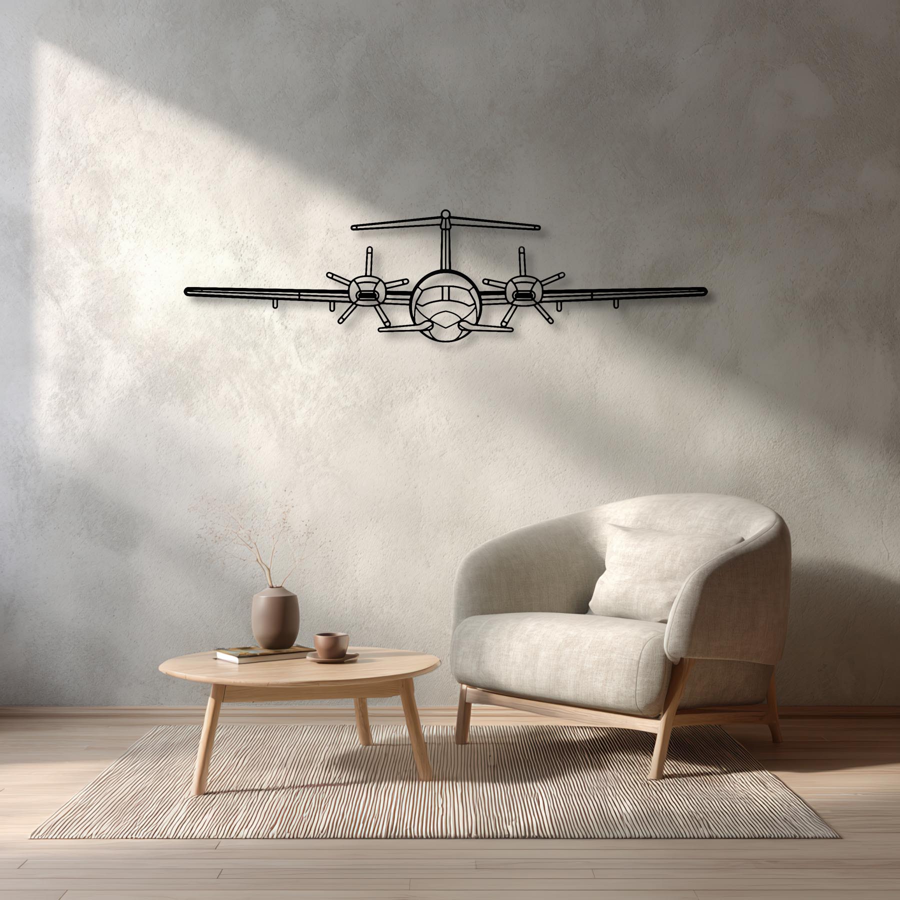 P.180 Avanti Front Metal Aircraft Wall Art - NCP0435