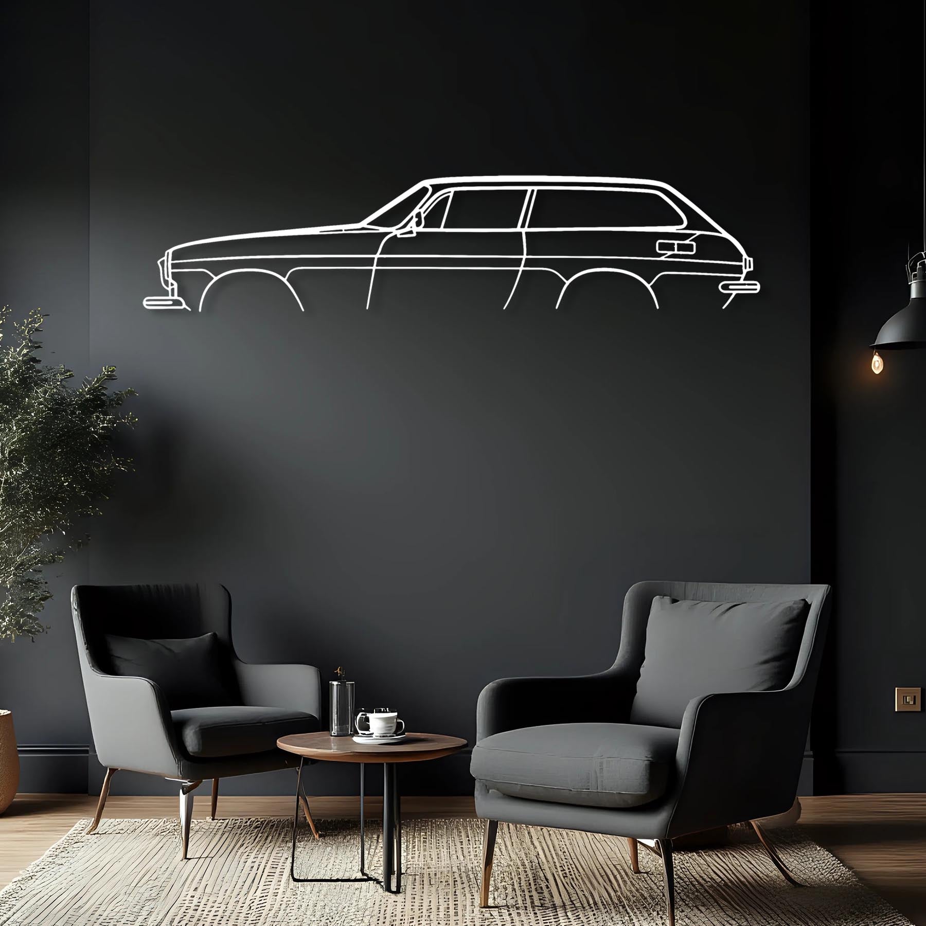 P1800 ES 1972 Classic Silhouette Metal Wall Art