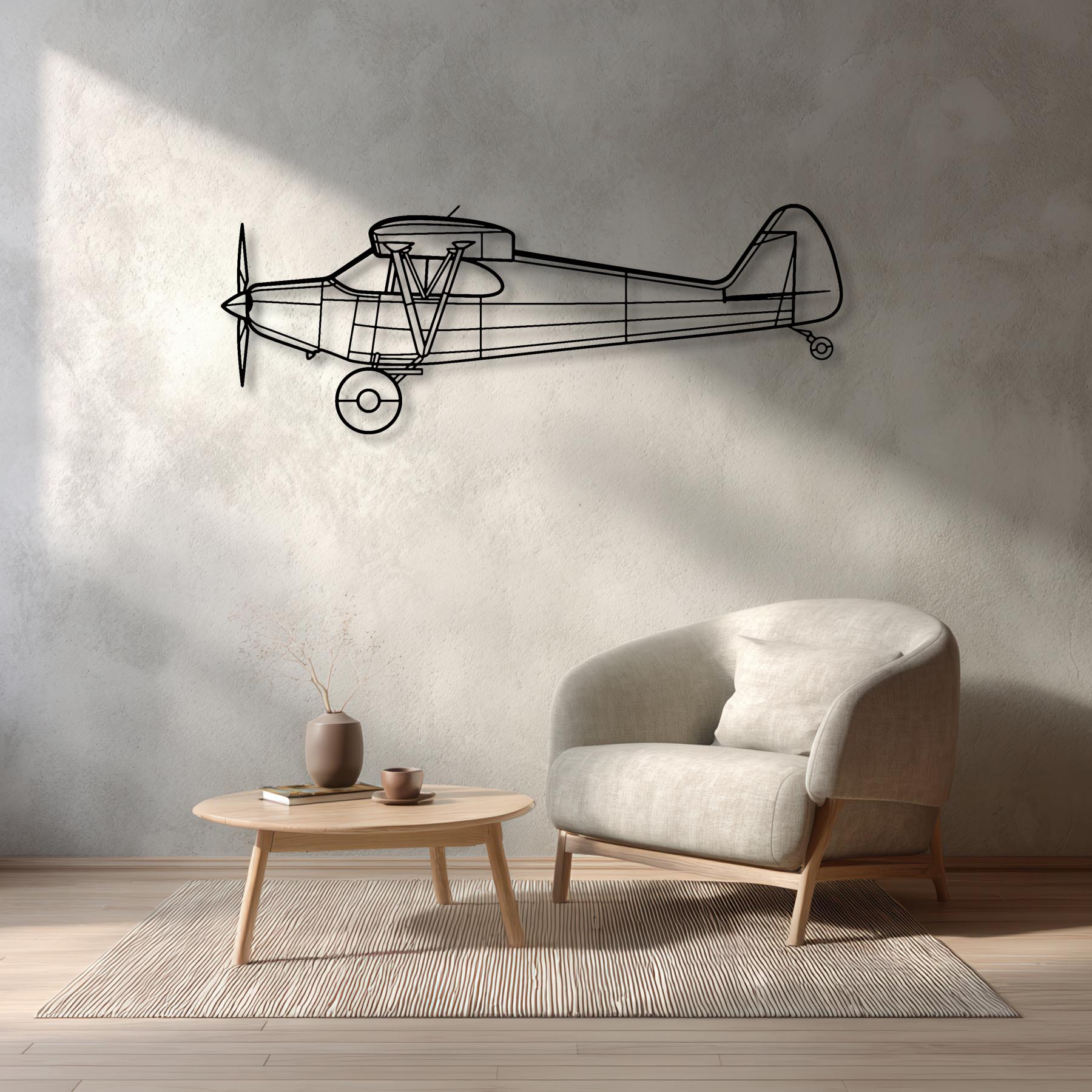 PA-12 Super Cruiser Metal Aircraft Wall Art - NCP0291