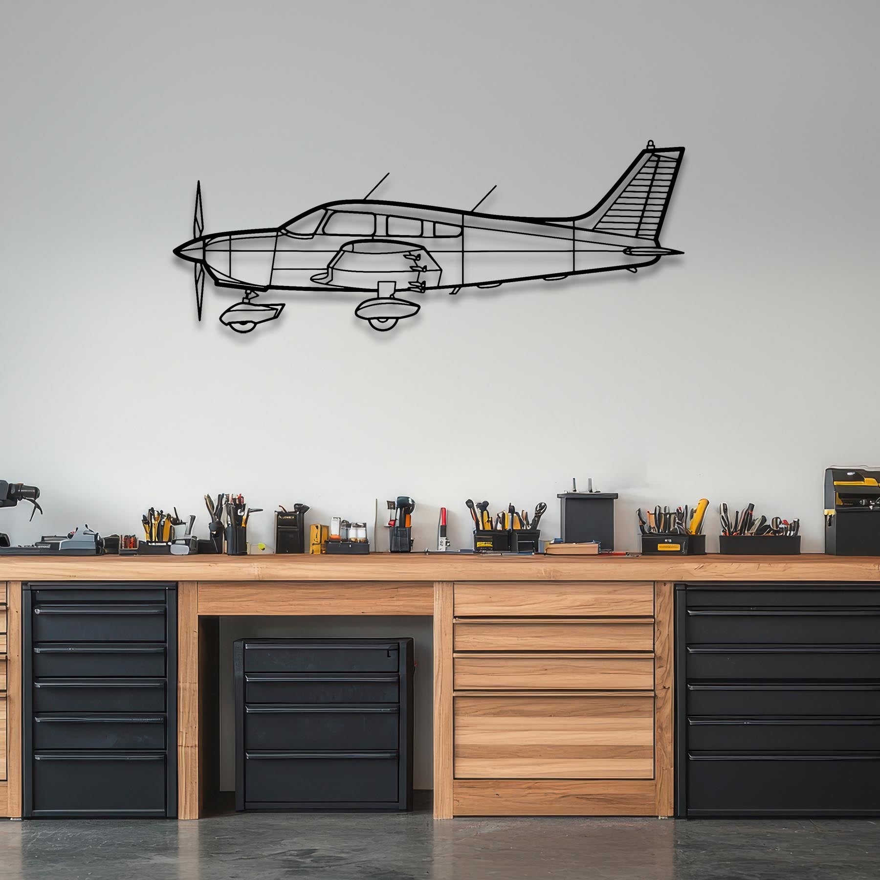 PA-28 Warrior Metal Aircraft Wall Art - NCP0114