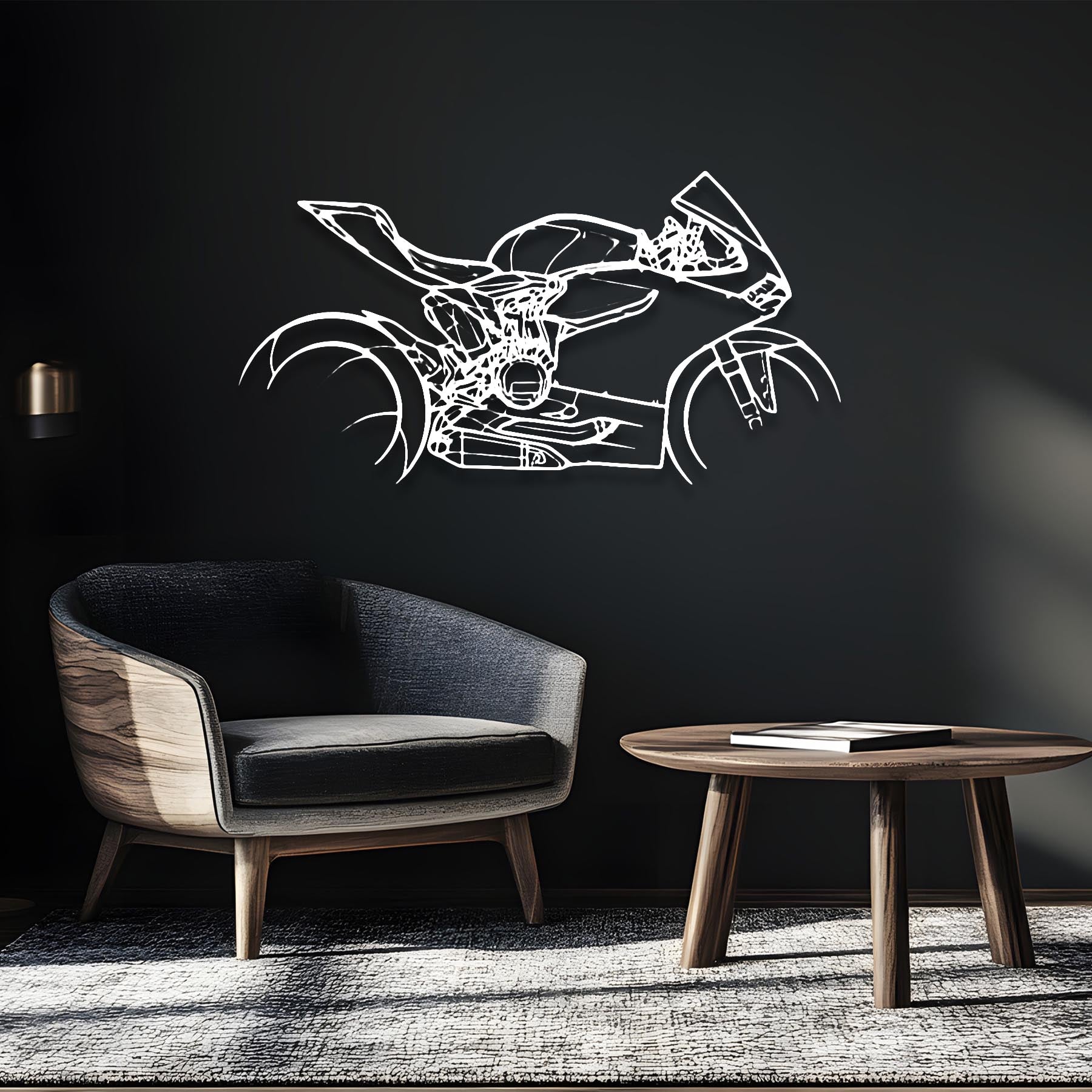 Panigale 1199 R 2013 Silhouette Metal Wall Art