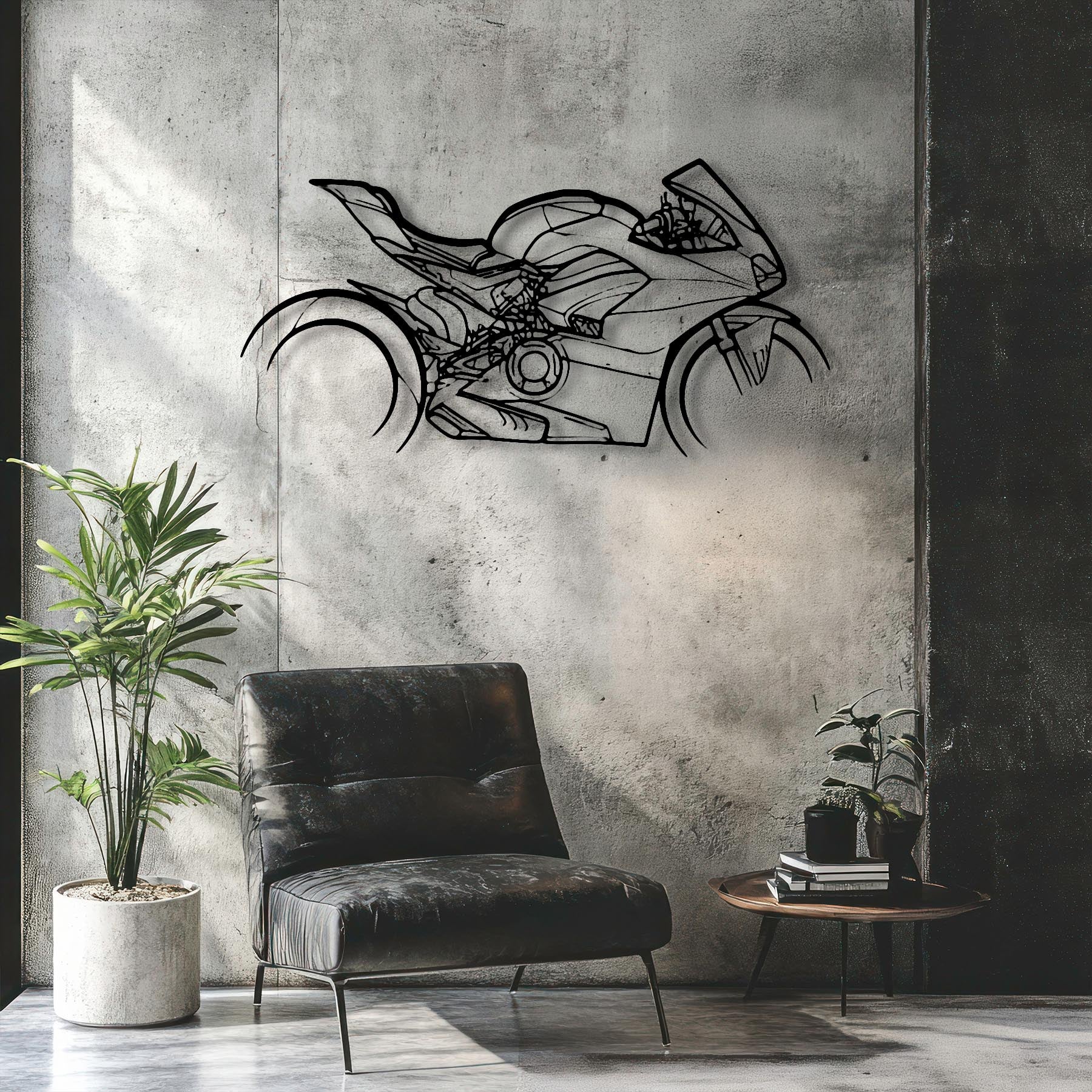 Panigale V4S Corse 2019 Silhouette Metal Wall Art