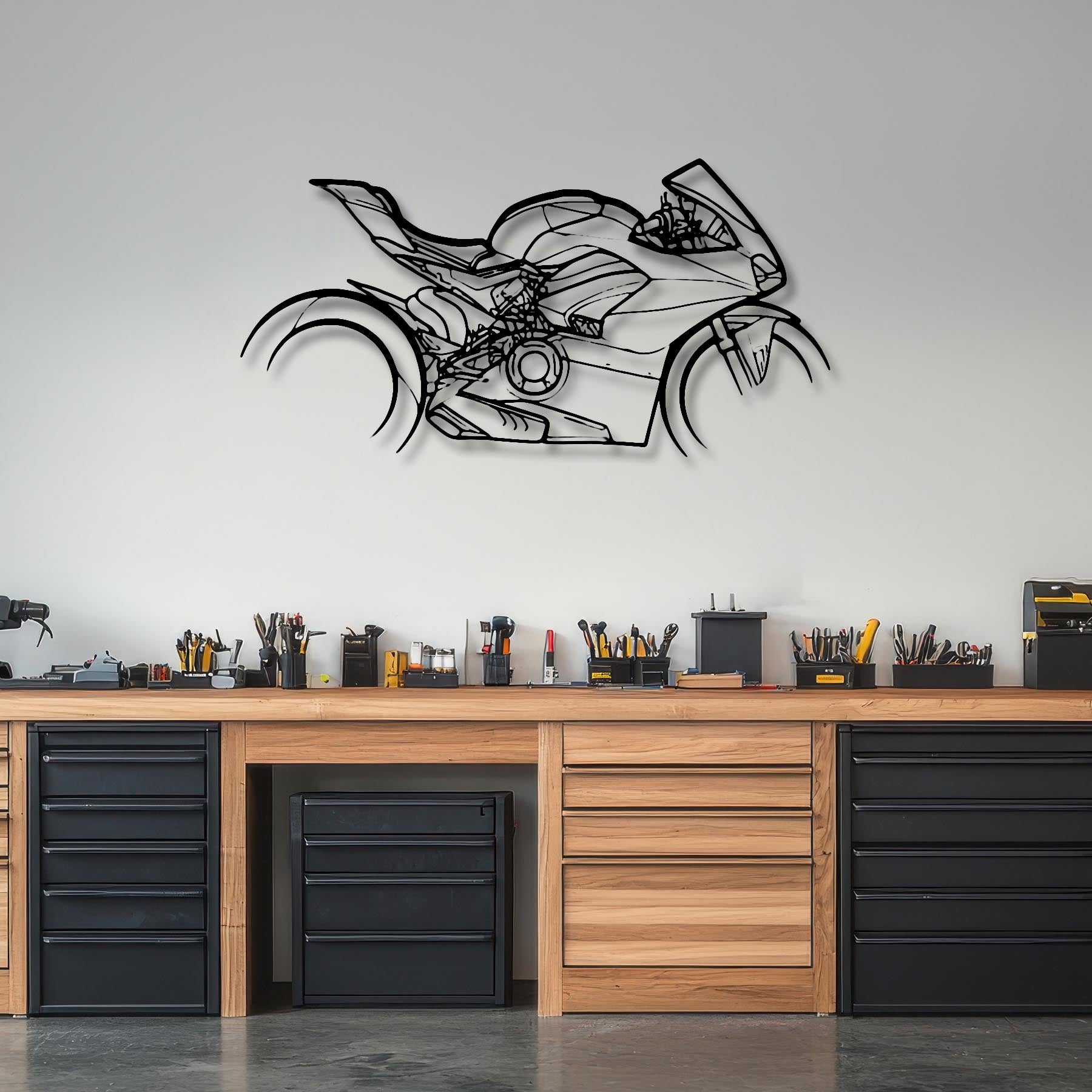 Panigale V4S Corse 2019 Silhouette Metal Wall Art