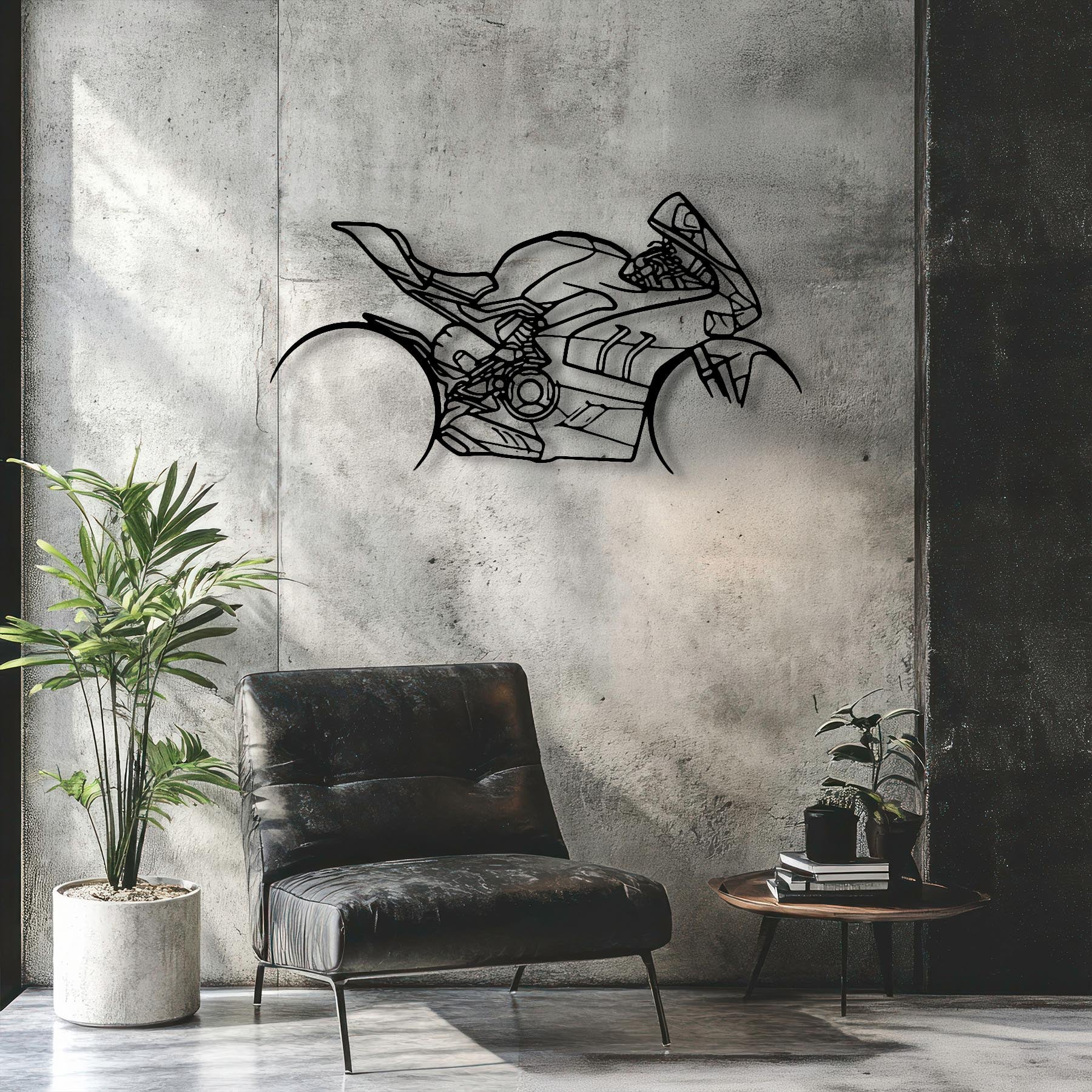 Panigale V4 Silhouette Metal Wall Art