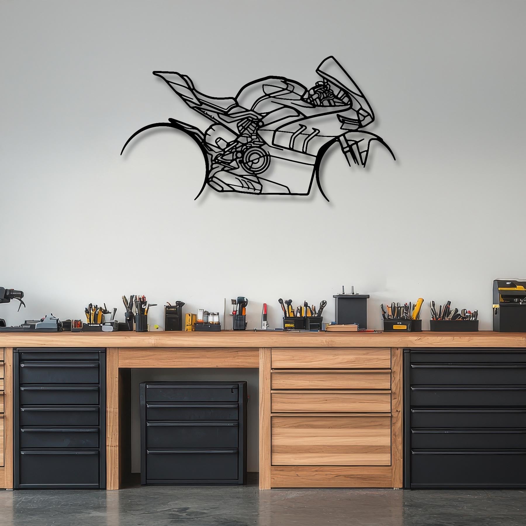 Panigale v4sp Silhouette Metal Wall Art