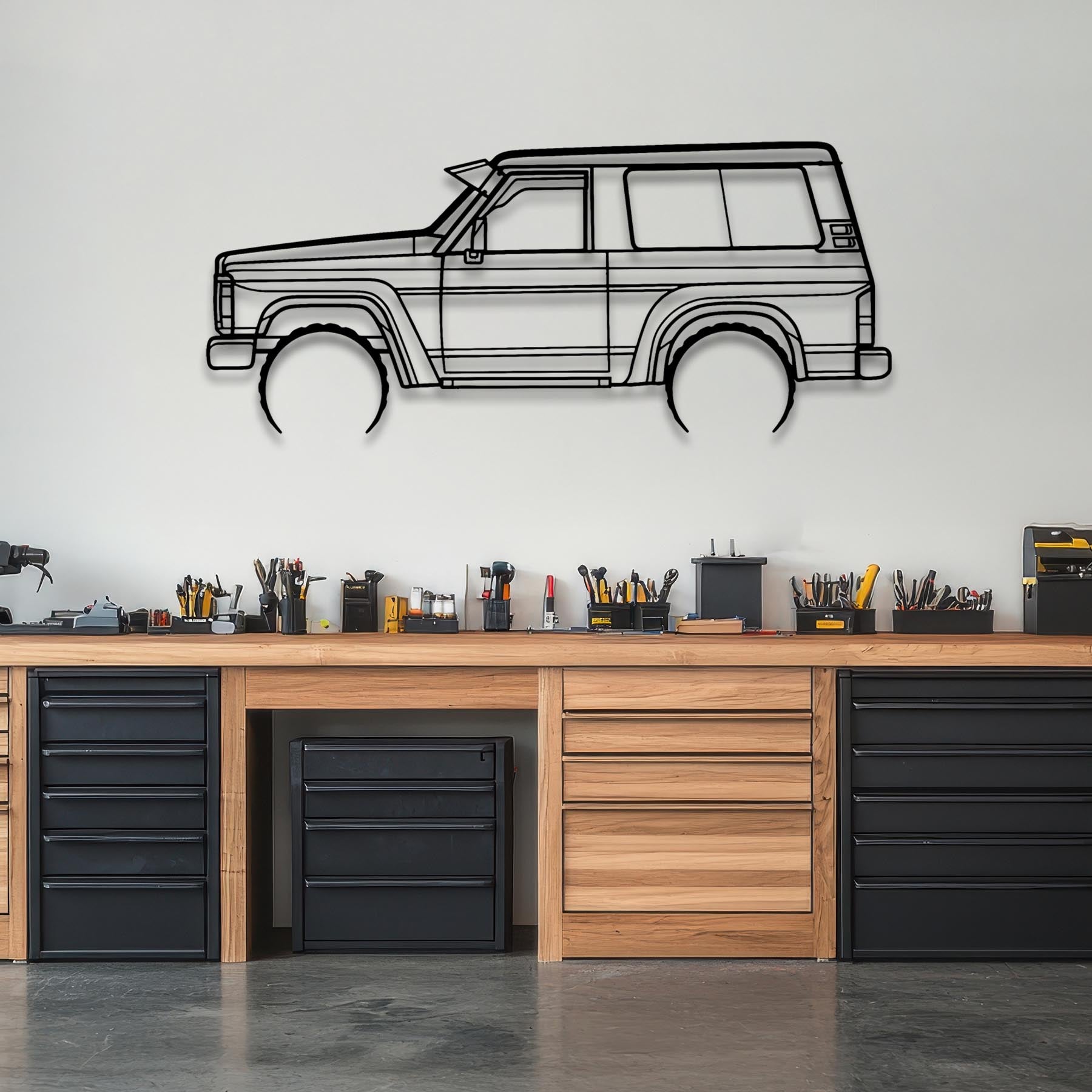 Patrol GQ 1988 Detailed Silhouette Metal Wall Art