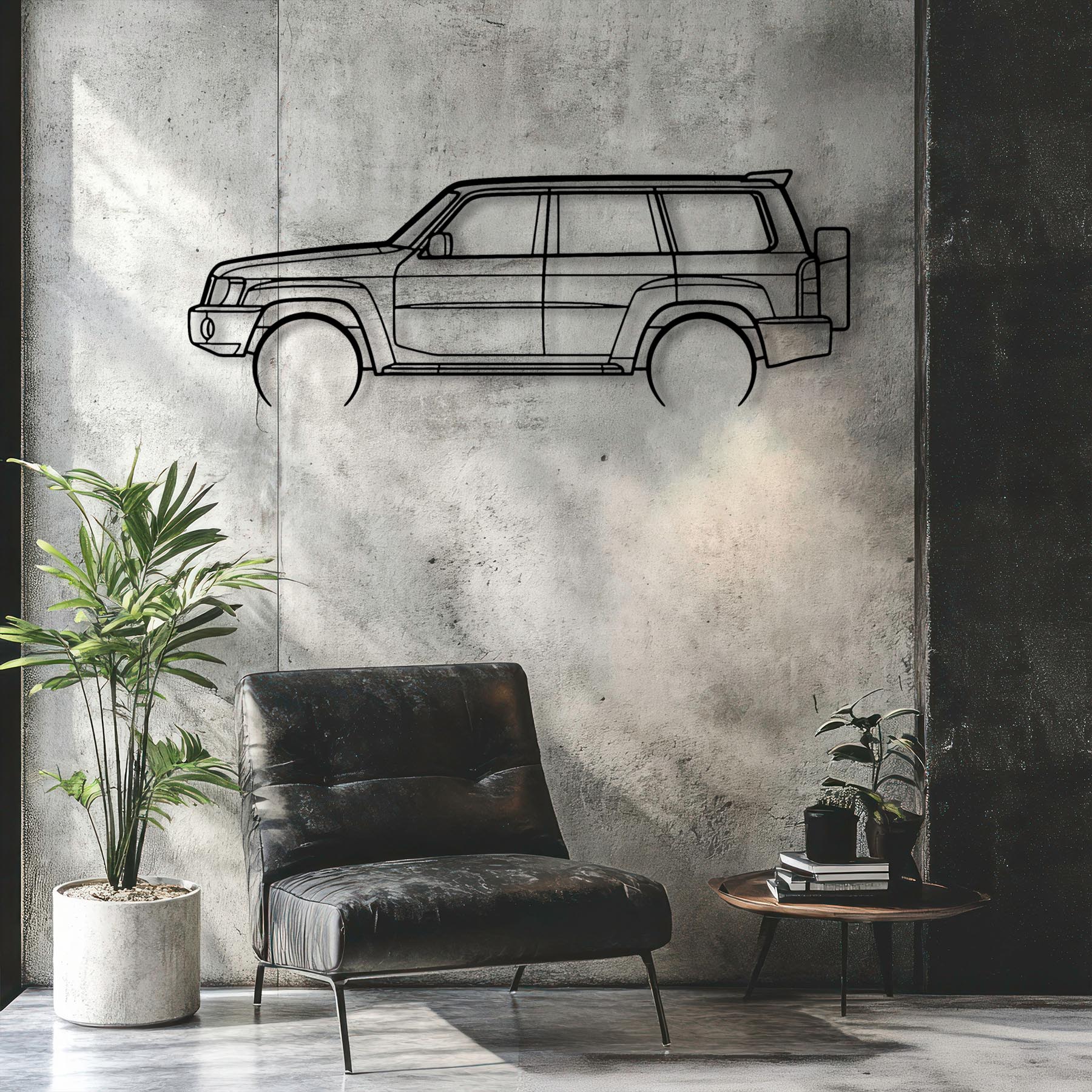 Patrol Y61 2022 Detailed Silhouette Metal Wall Art