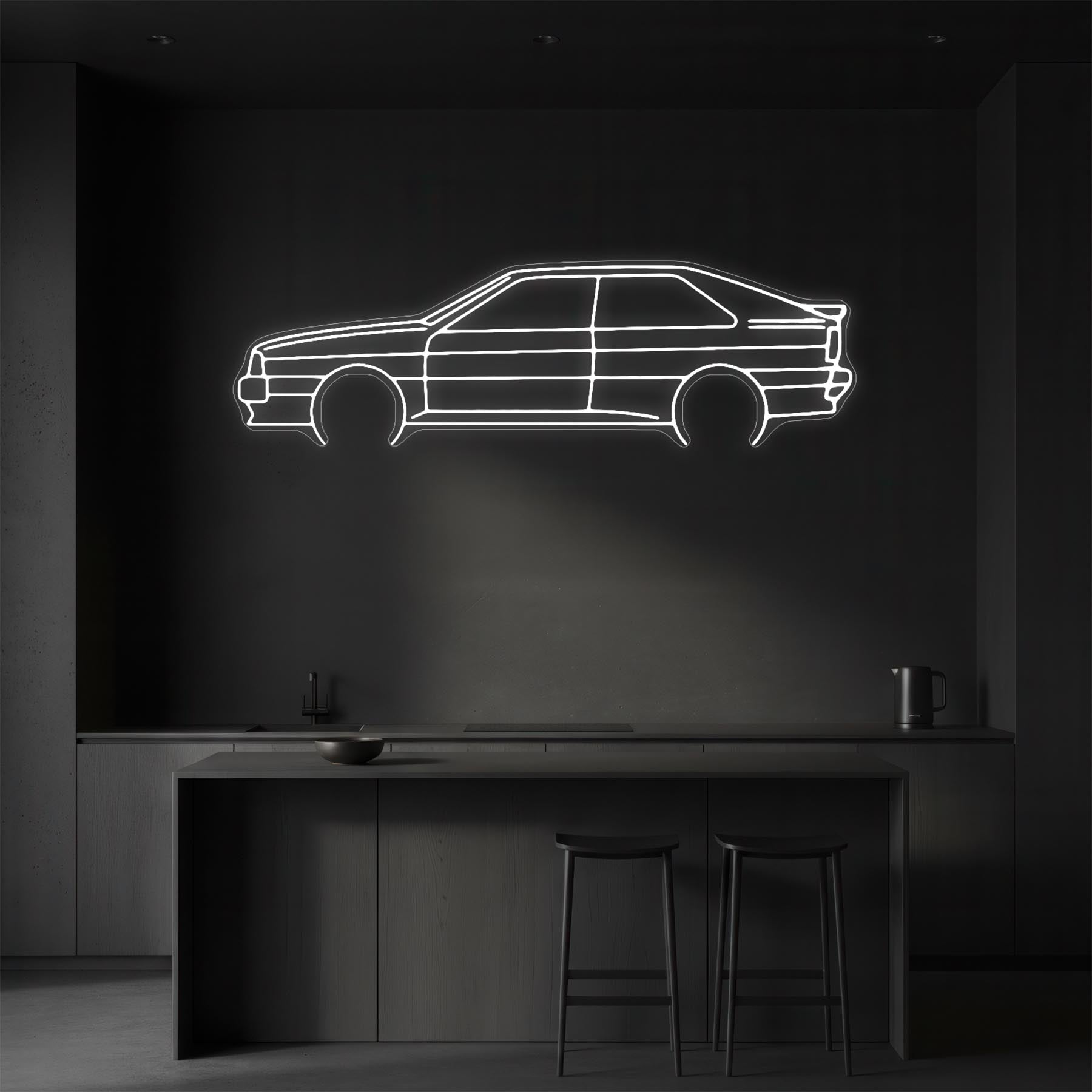 Quattro 1990 Neon Silhouette