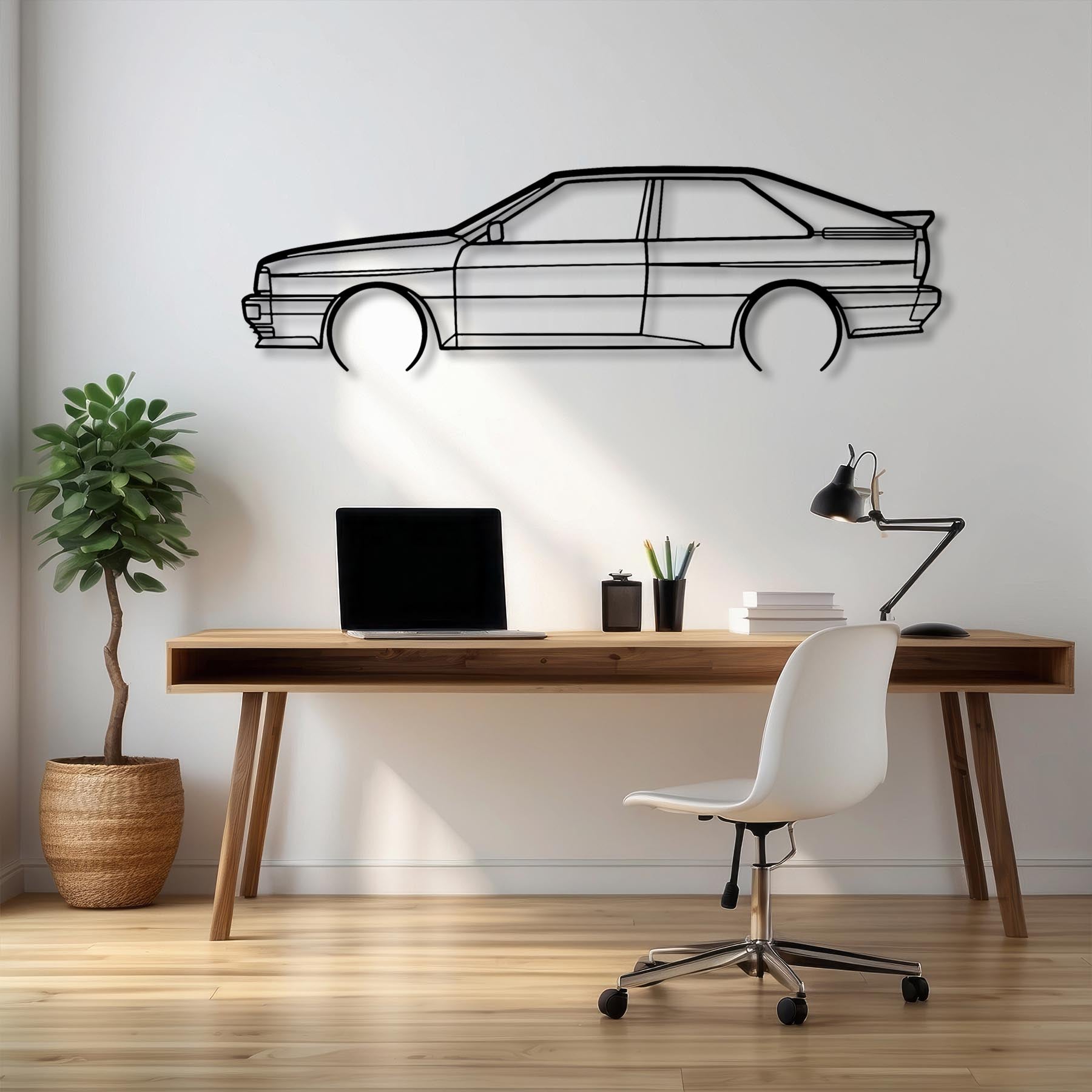 Quattro Turbo Detailed Silhouette Metal Wall Art