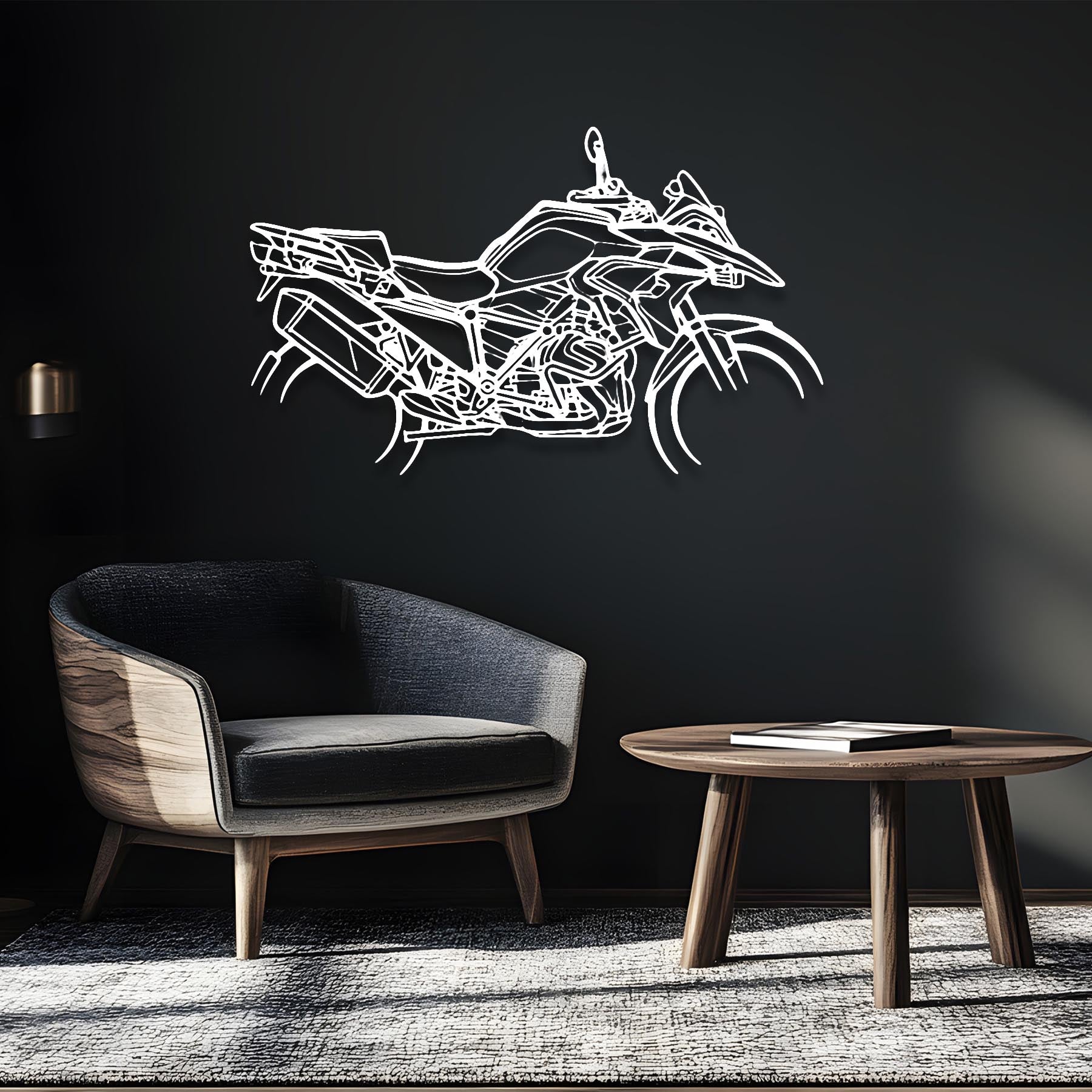 R1250 GS Silhouette Metal Wall Art