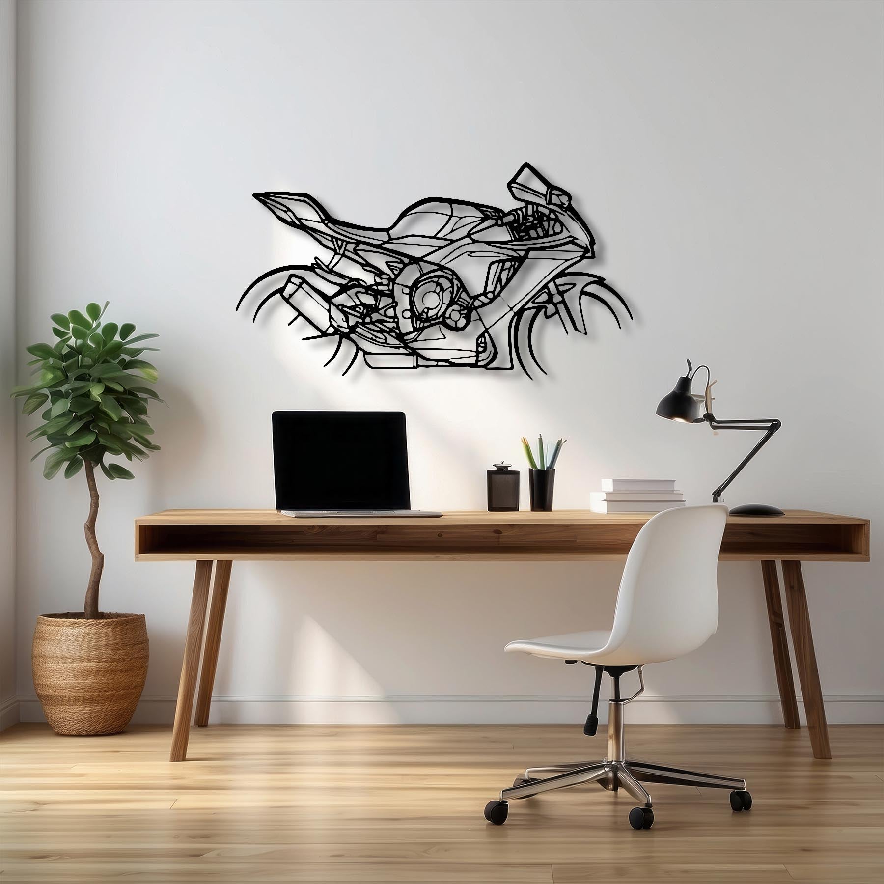 R1 YZF 2020 Silhouette Metal Wall Art