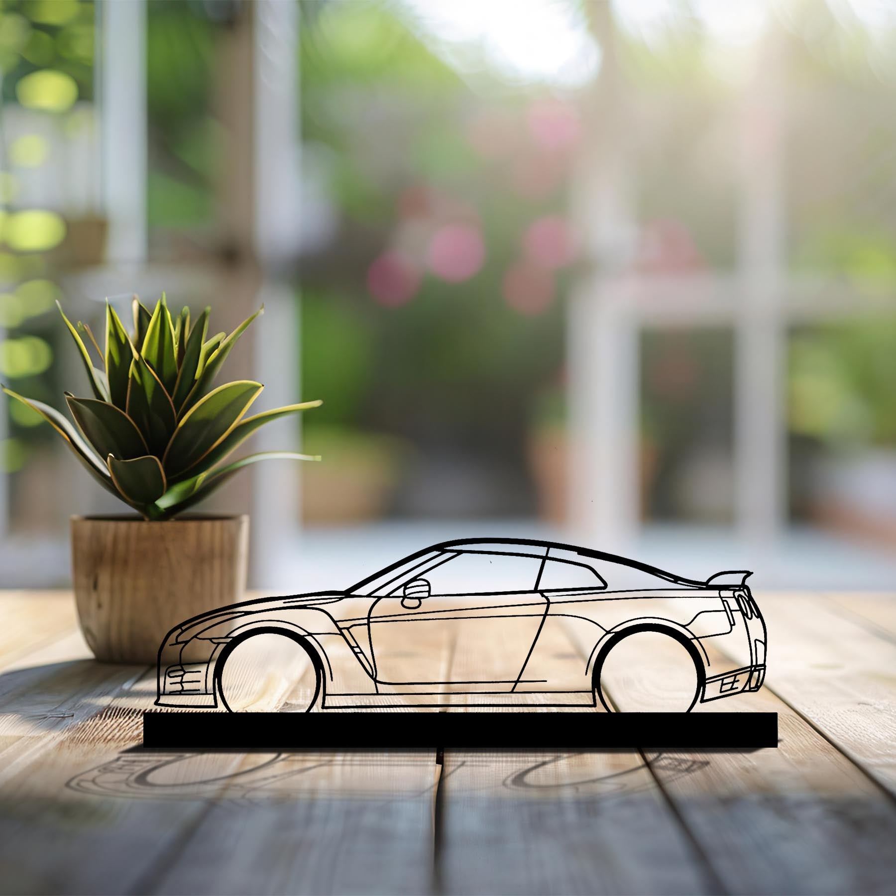 R35 GTR 2012 Silhouette Metal Art Stand