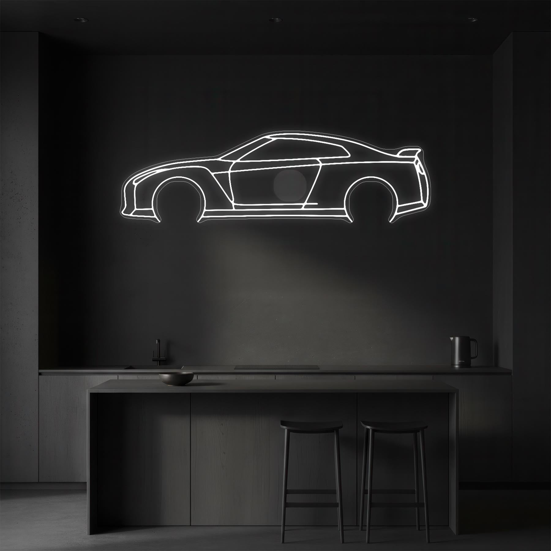 R35 GTR Neon Silhouette