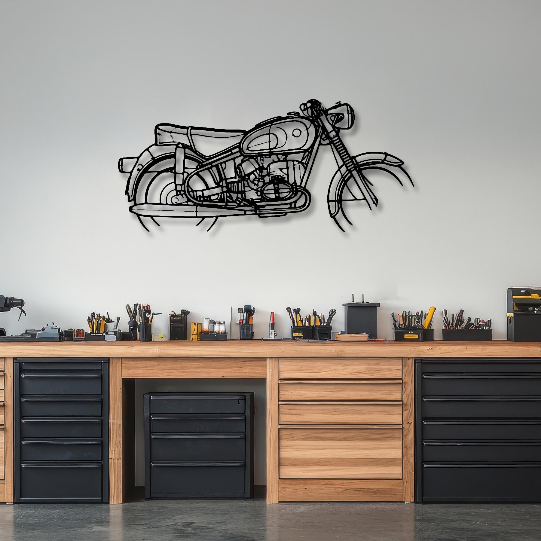 R69US 1968 Silhouette Metal Wall Art