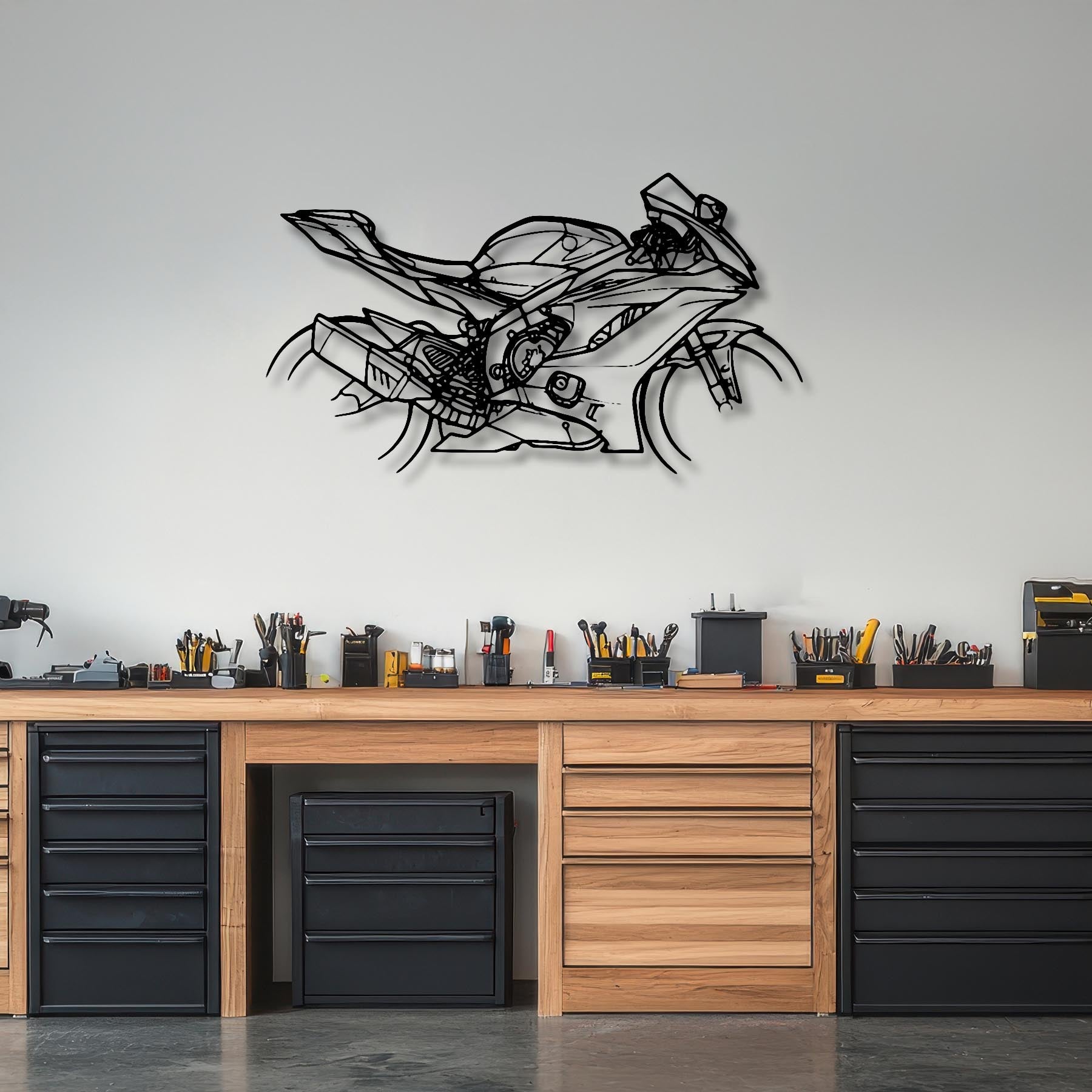 R6 YZF600 Silhouette Metal Wall Art