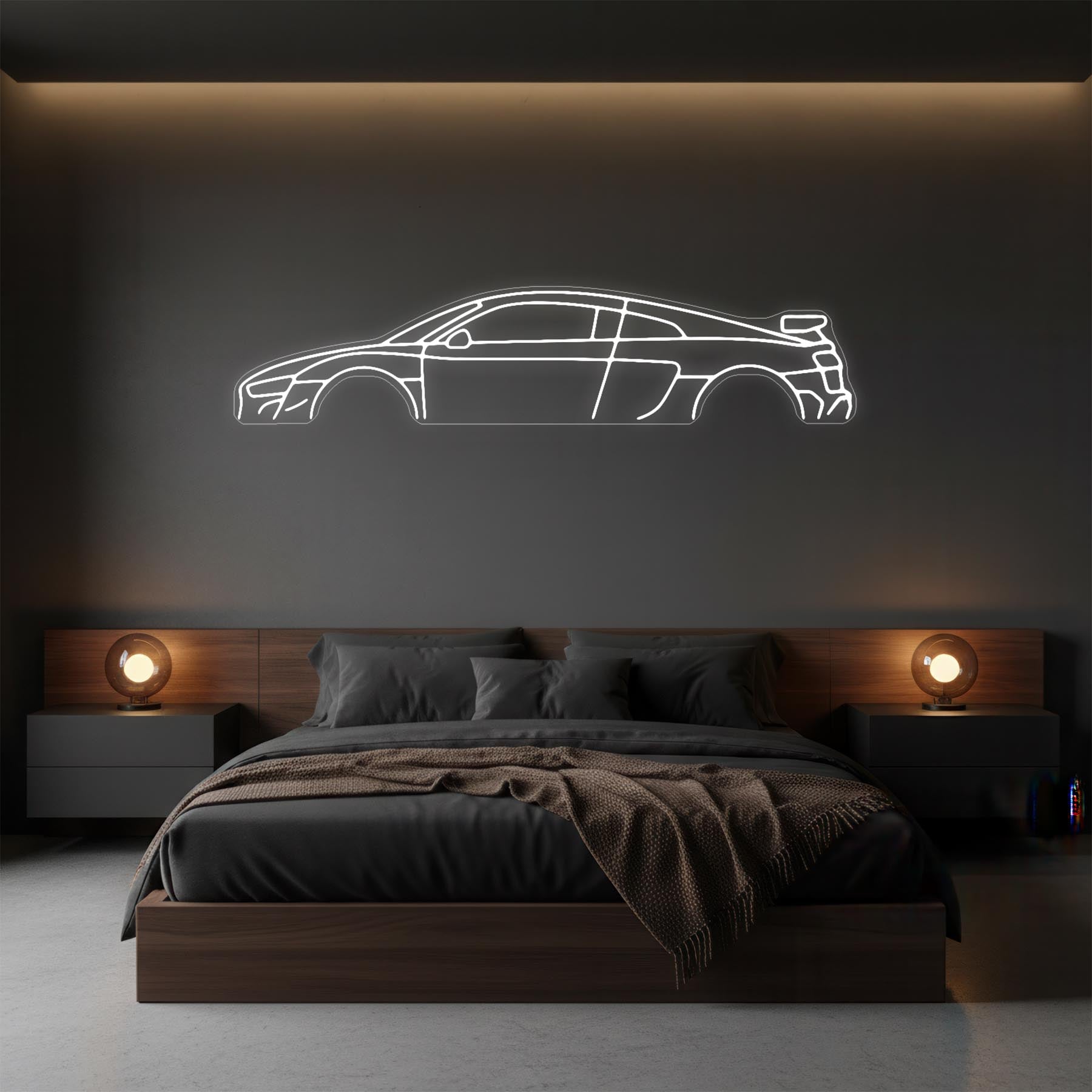 R8 V10 2023 Neon Silhouette