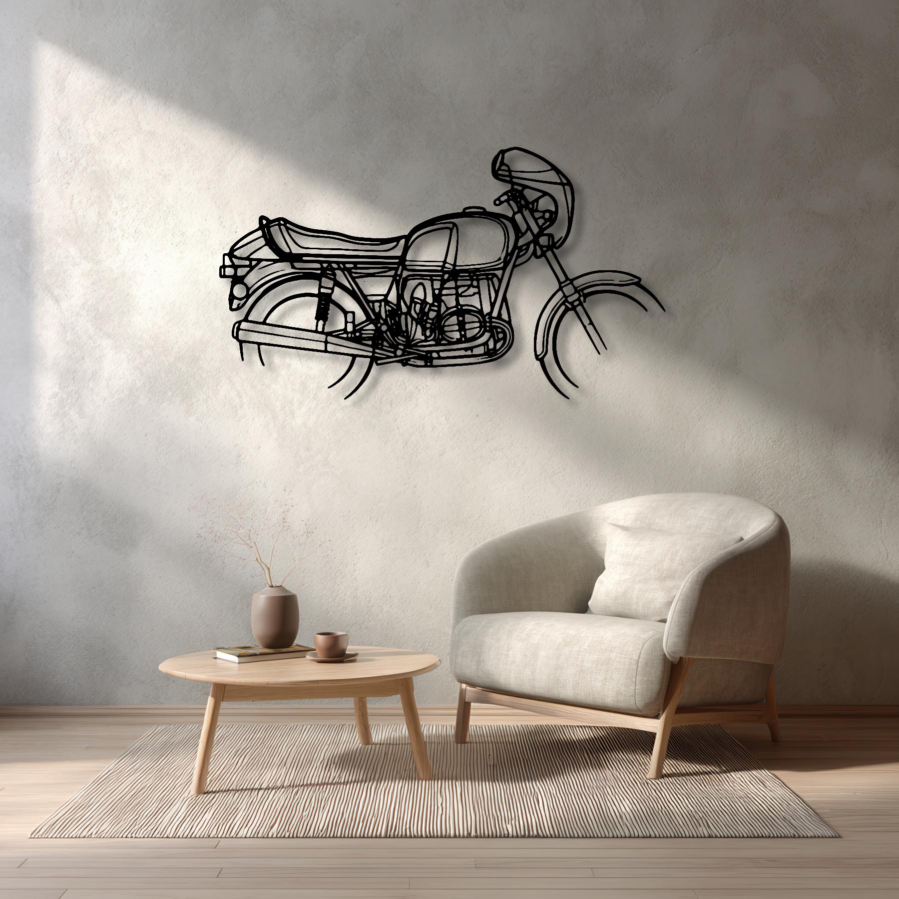 R90S 1974 Silhouette Metal Wall Art