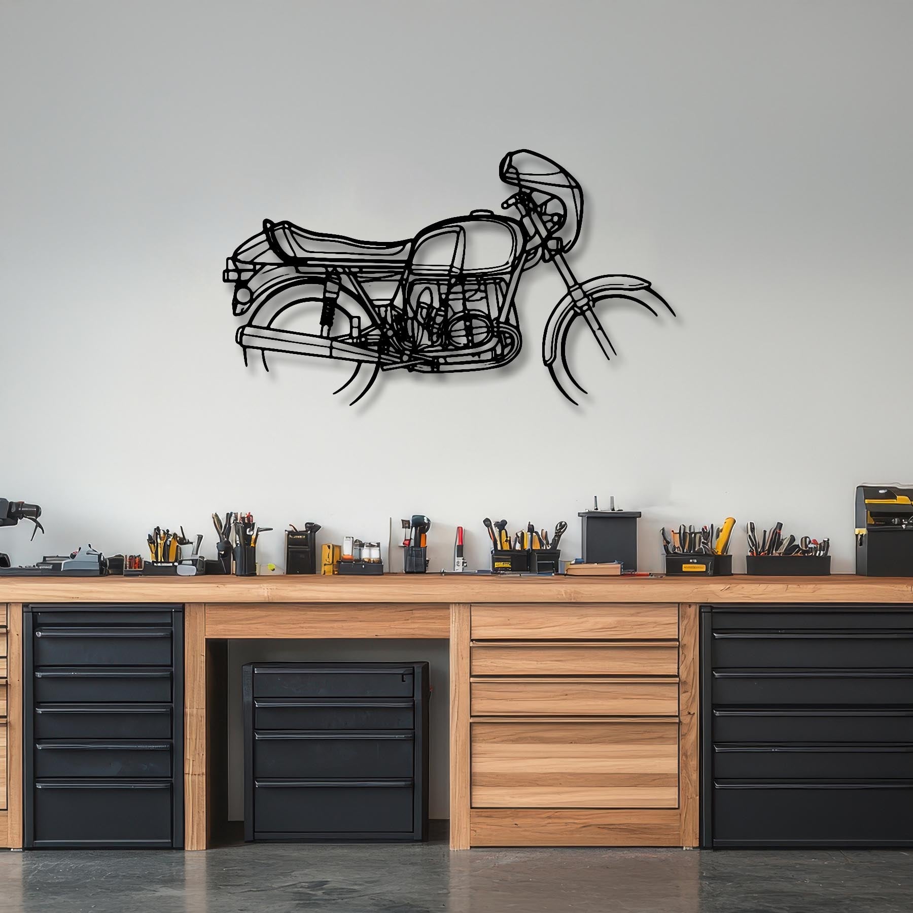 R90S 1974 Silhouette Metal Wall Art