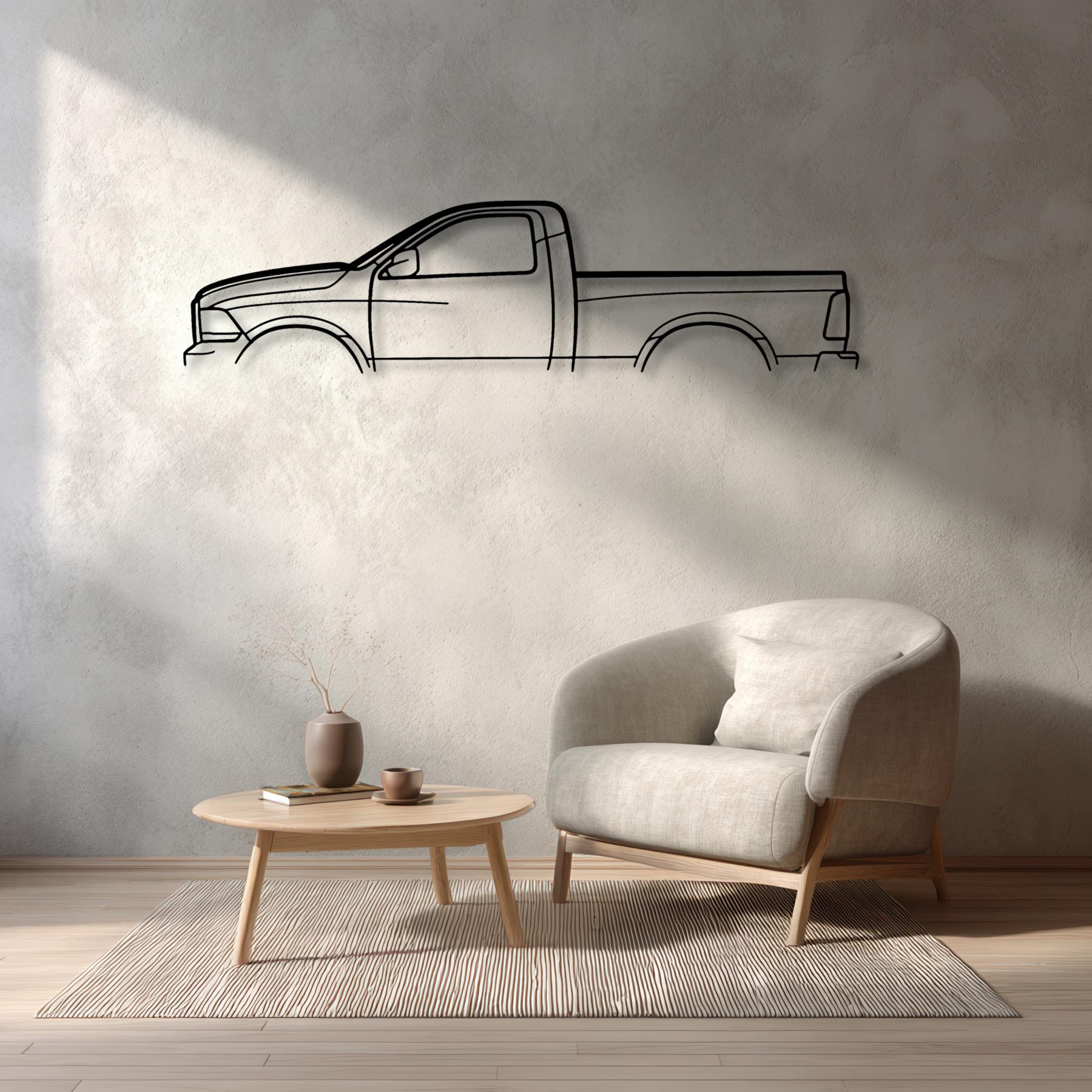 RAM 1500 2013 Classic Silhouette Metal Wall Art
