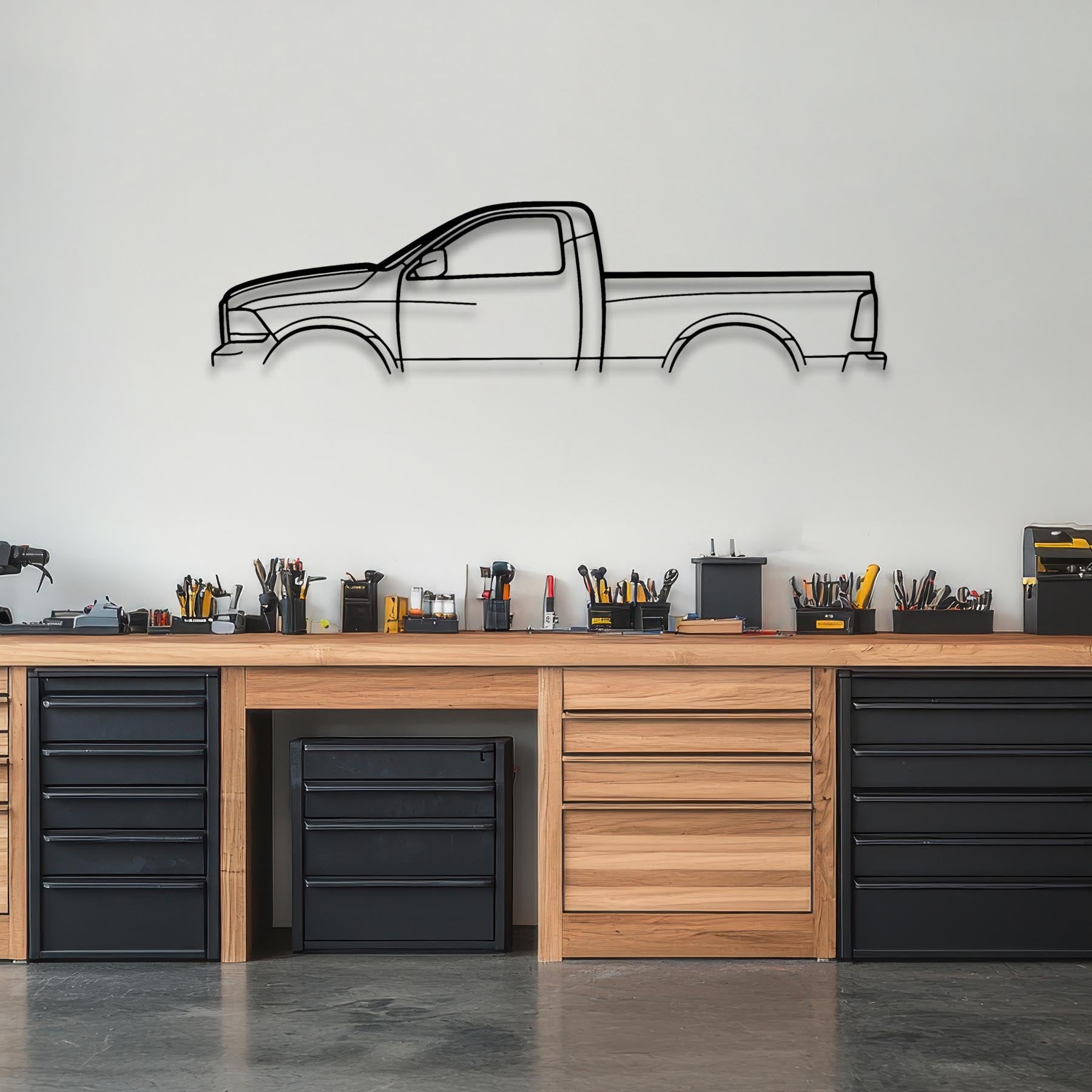RAM 1500 2013 Classic Silhouette Metal Wall Art