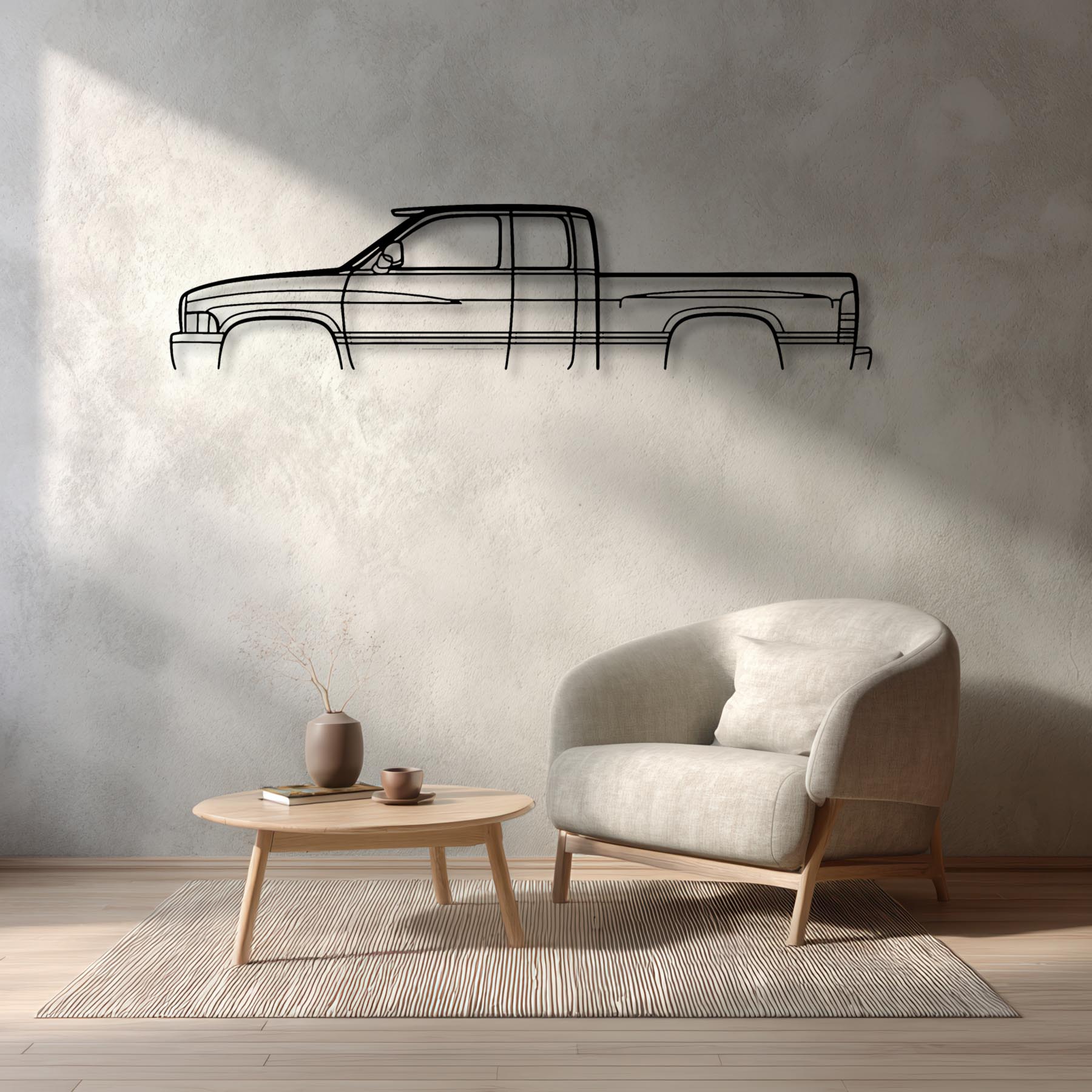 RAM 1998 Classic Silhouette Metal Wall Art