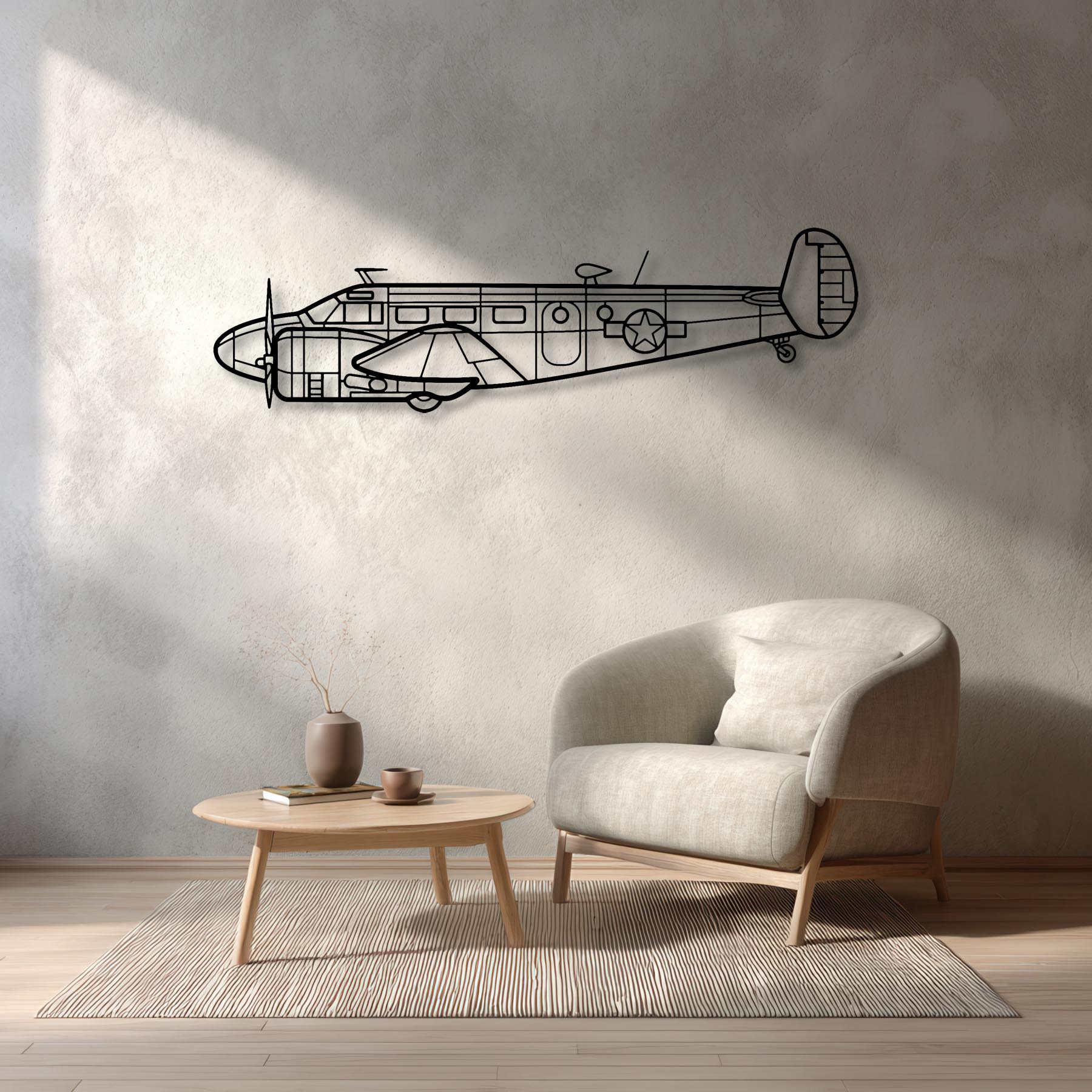 RC-45 Metal Aircraft Wall Art - NCP0340