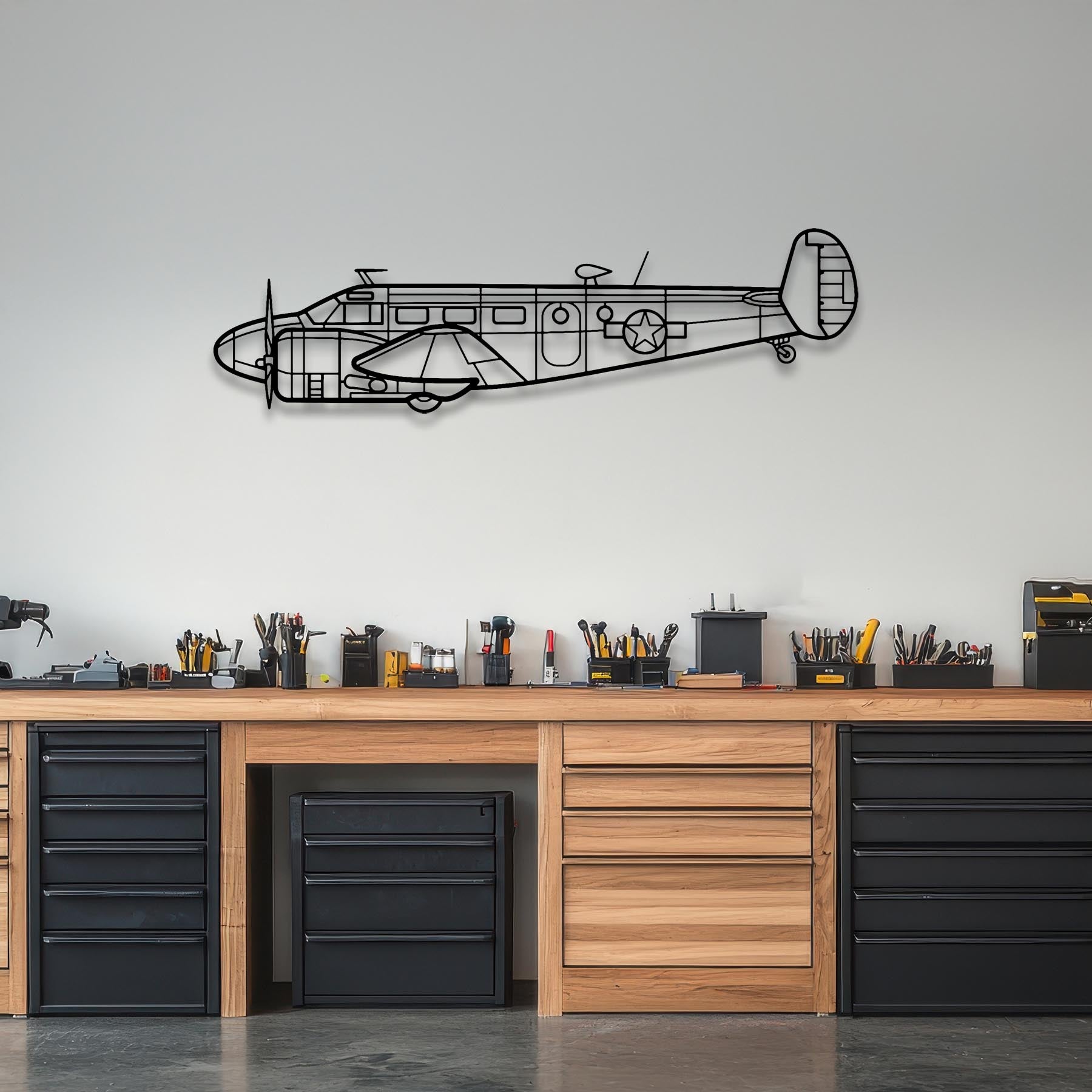 RC-45 Metal Aircraft Wall Art - NCP0340