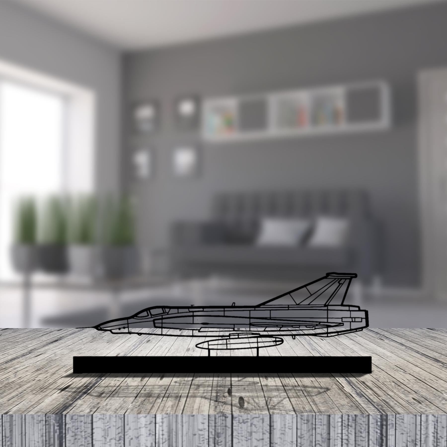 RF-35 Draken Silhouette Metal Art Stand