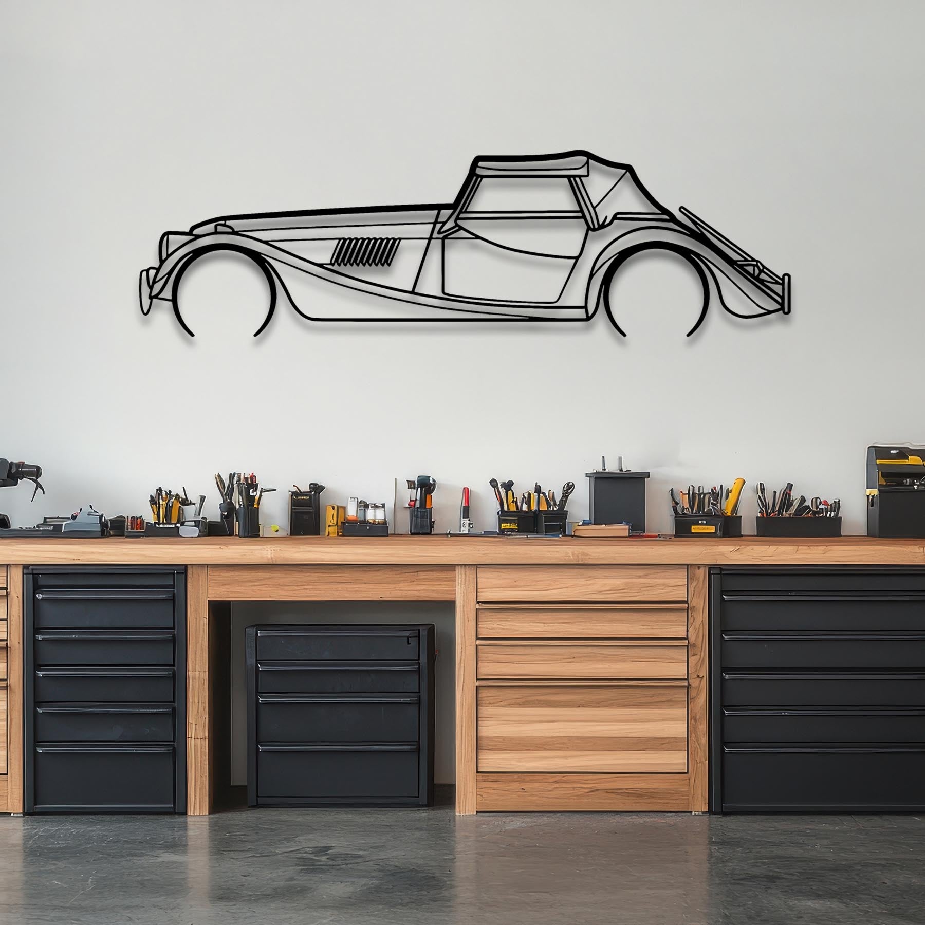 ROADSTER 2015 Detailed Silhouette Metal Wall Art