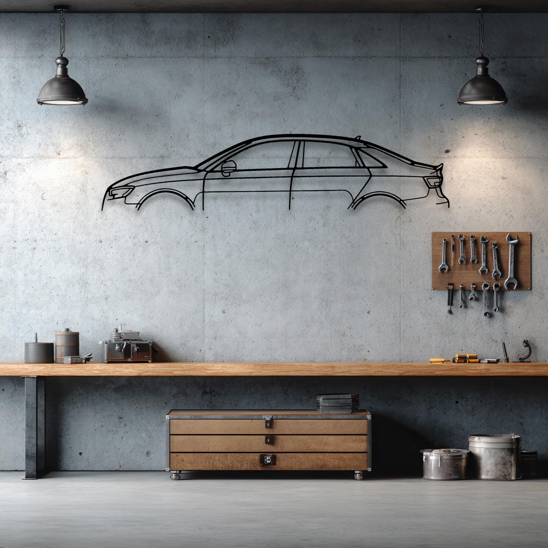 RS3 2018 Classic Silhouette Metal Wall Art