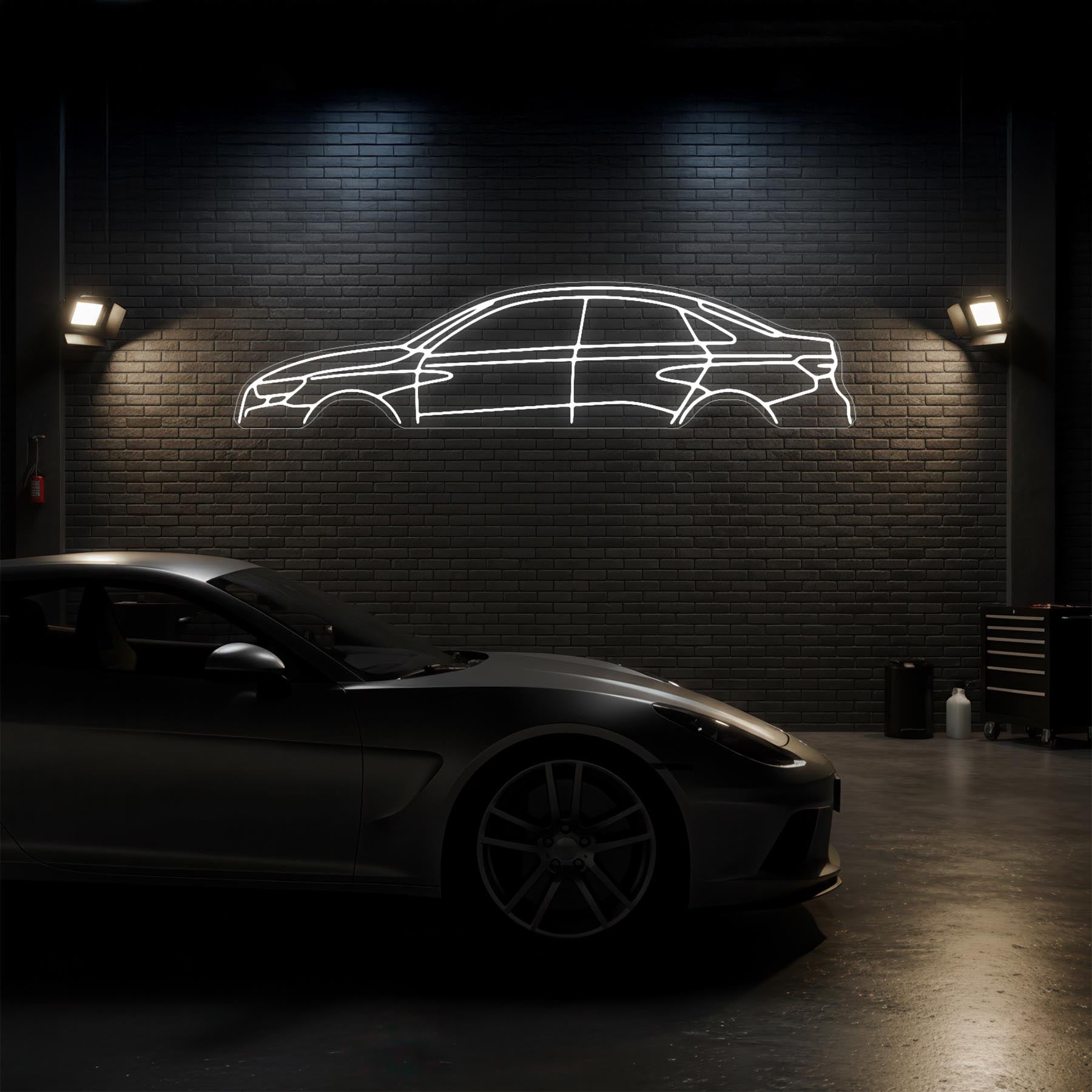 RS3 2022 Sedan Neon Silhouette