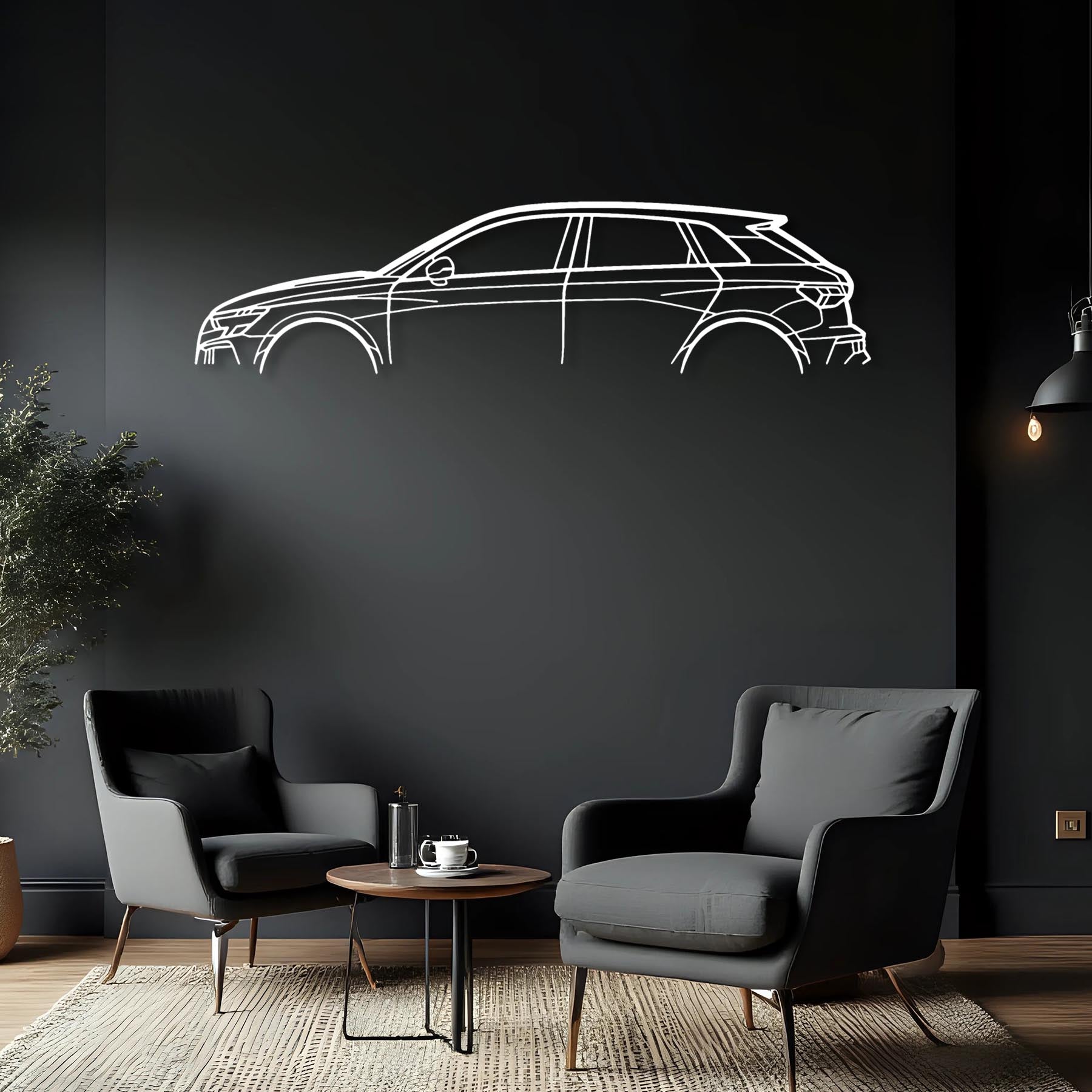 RS3 Sportback 8Y Classic Silhouette Metal Wall Art