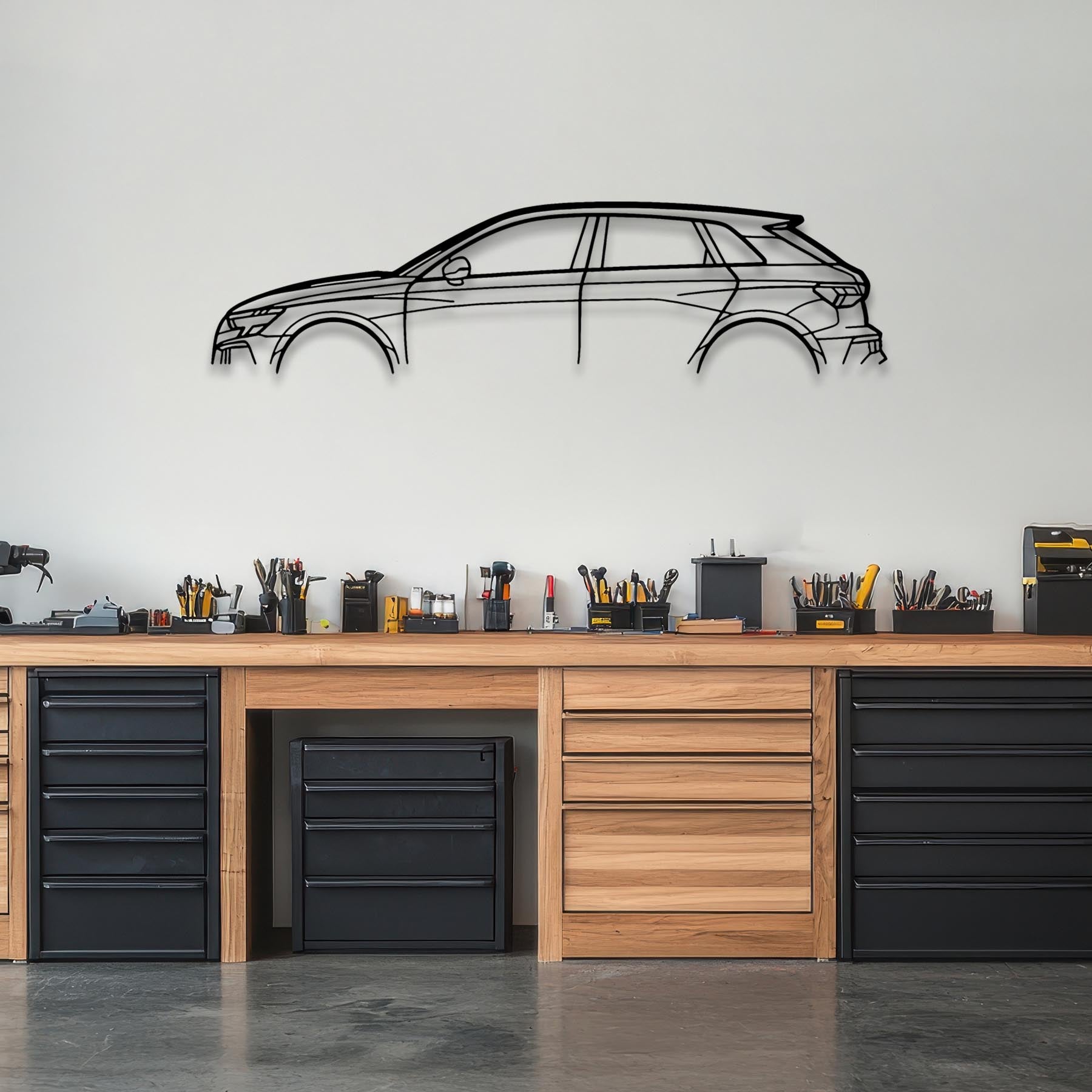 RS3 Sportback 8Y Classic Silhouette Metal Wall Art