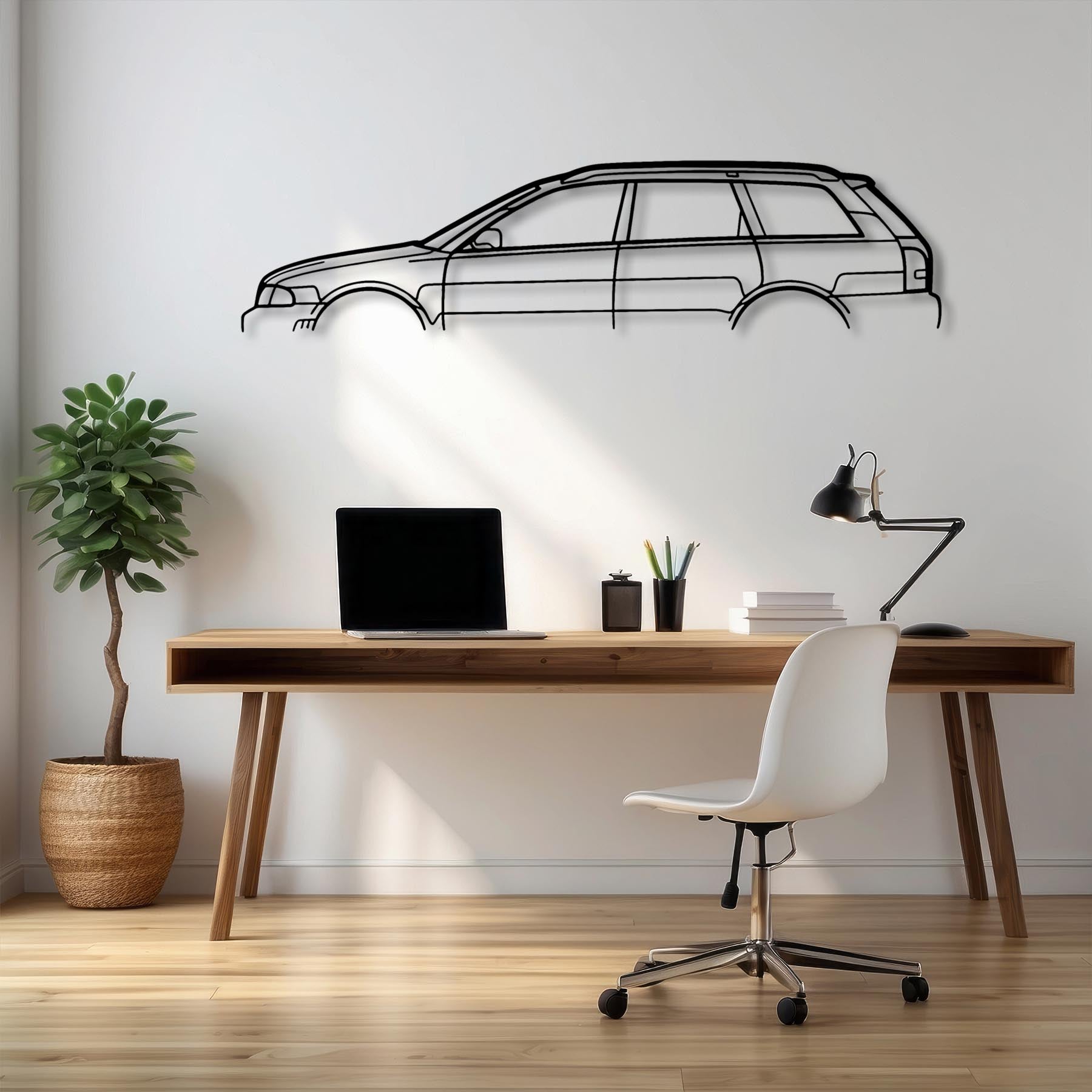 RS4 B5 2001 Classic Silhouette Metal Wall Art