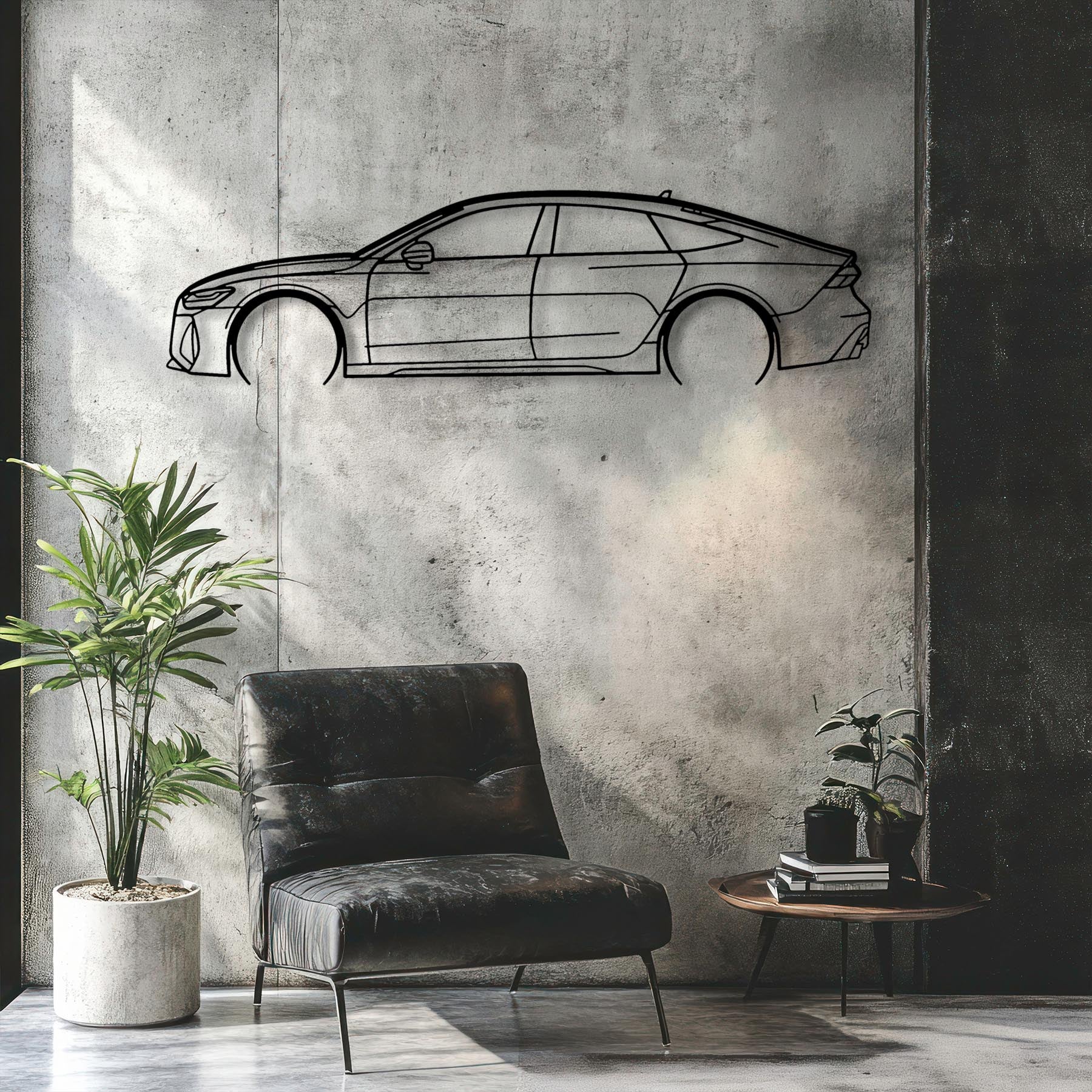 RS7 Mk2 Detailed Metal Silhouette Wall Art