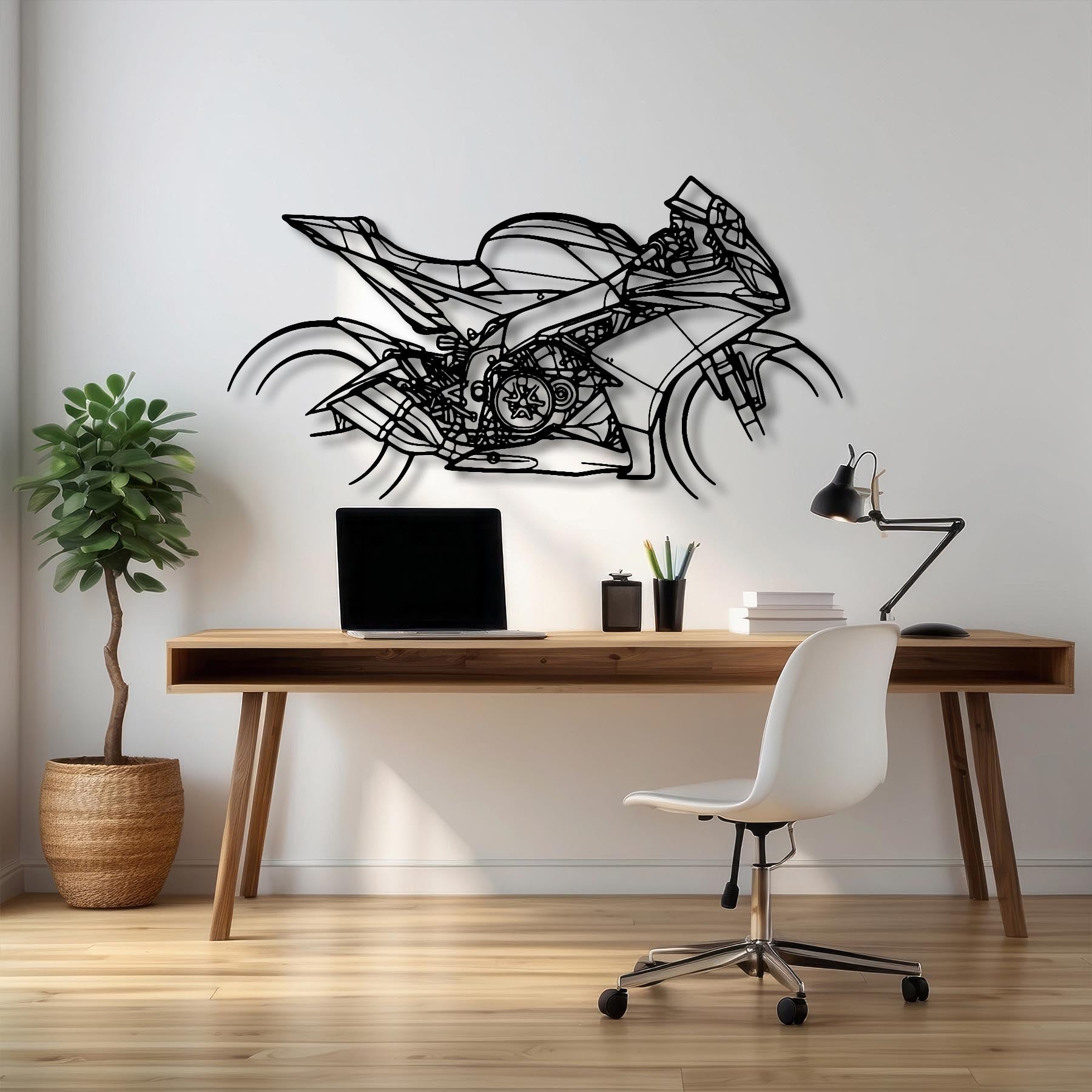RSV4 2014 Silhouette Metal Wall Art