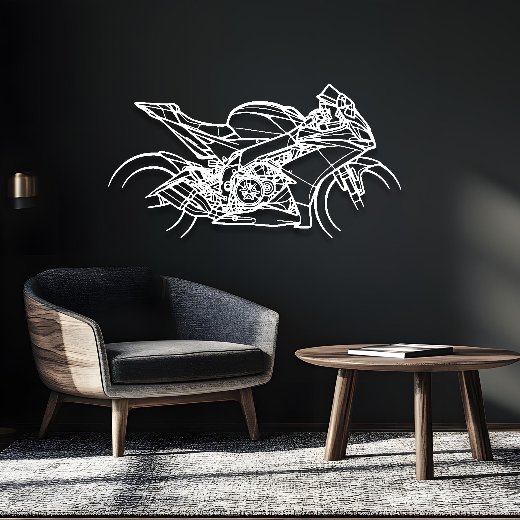 RSV4 2014 Silhouette Metal Wall Art