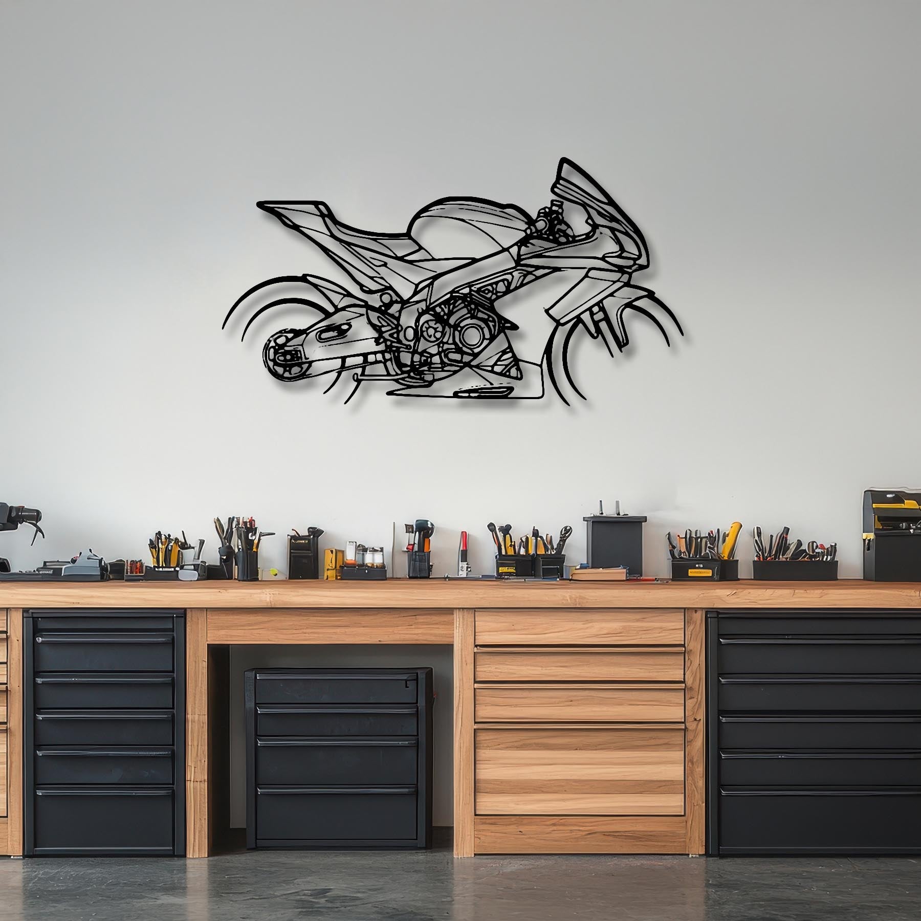 RSV4 RF 2017 Silhouette Metal Wall Art