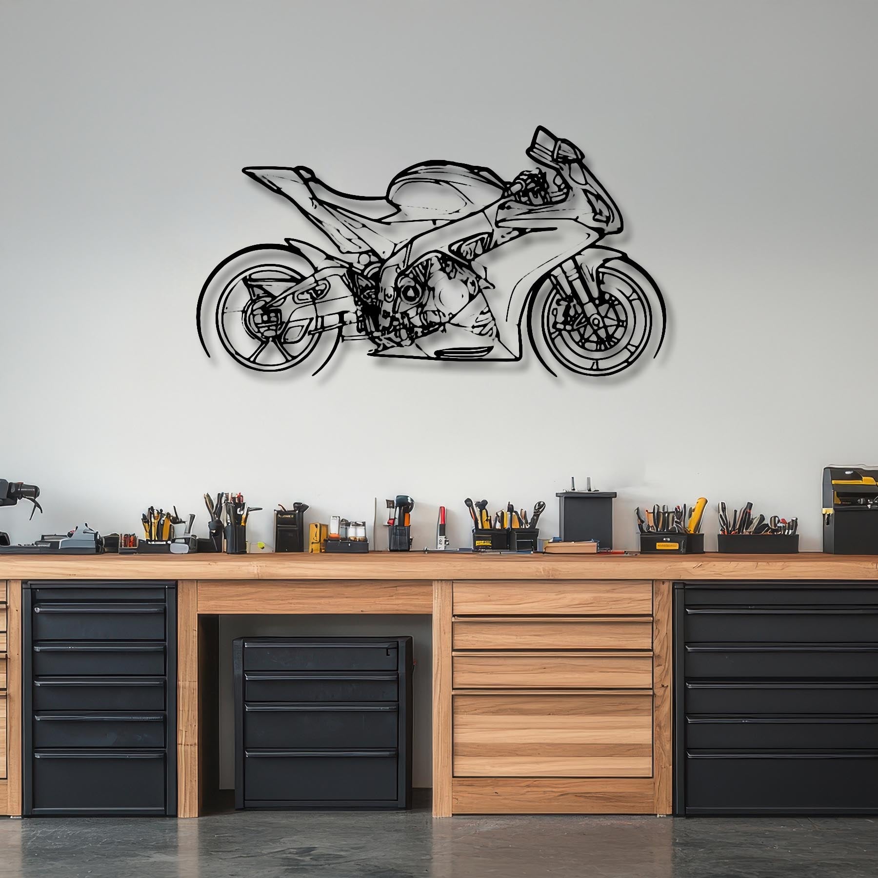 RSV4 RR 2019 Silhouette Metal Wall Art