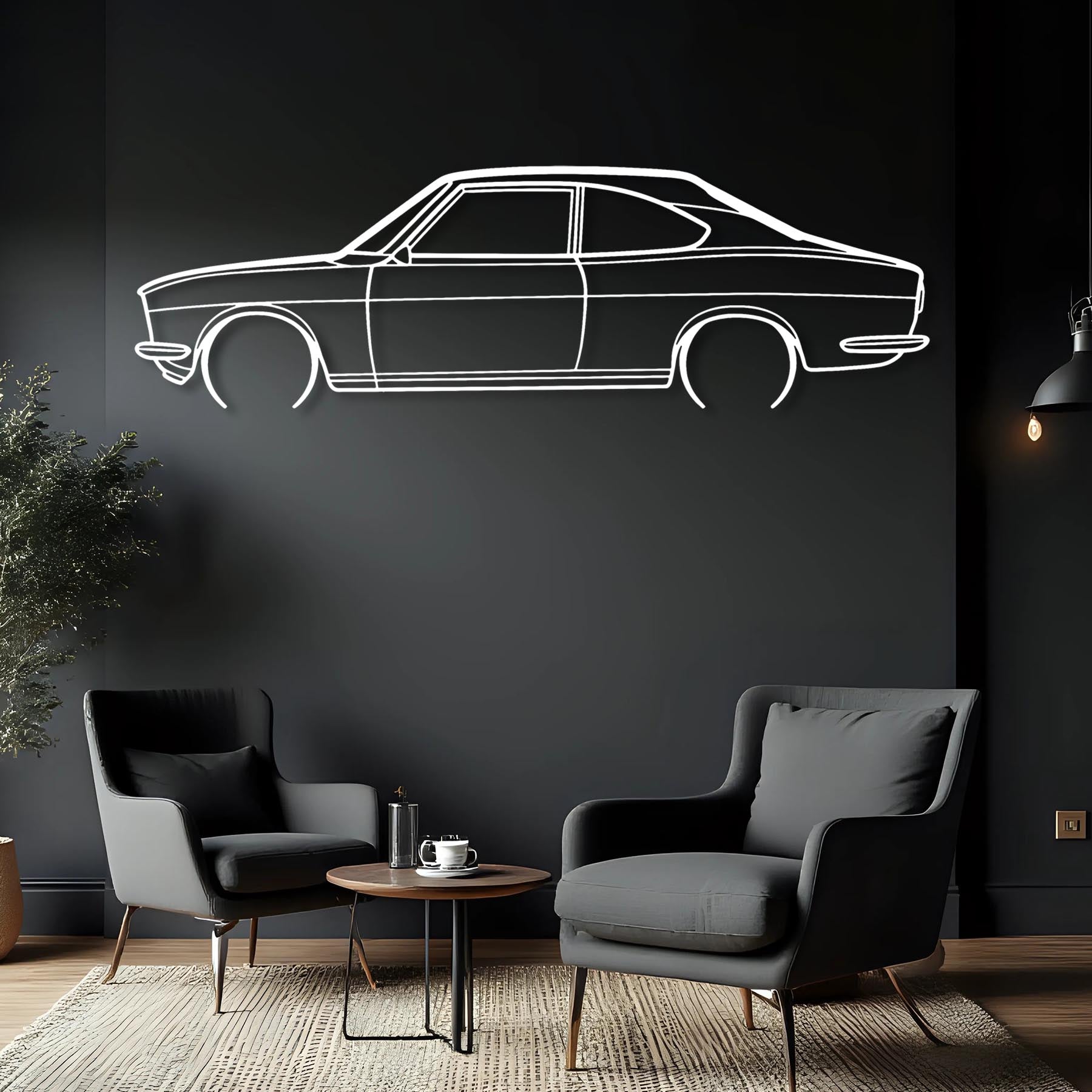 RX2 1972 Detailed Silhouette Metal Wall Art