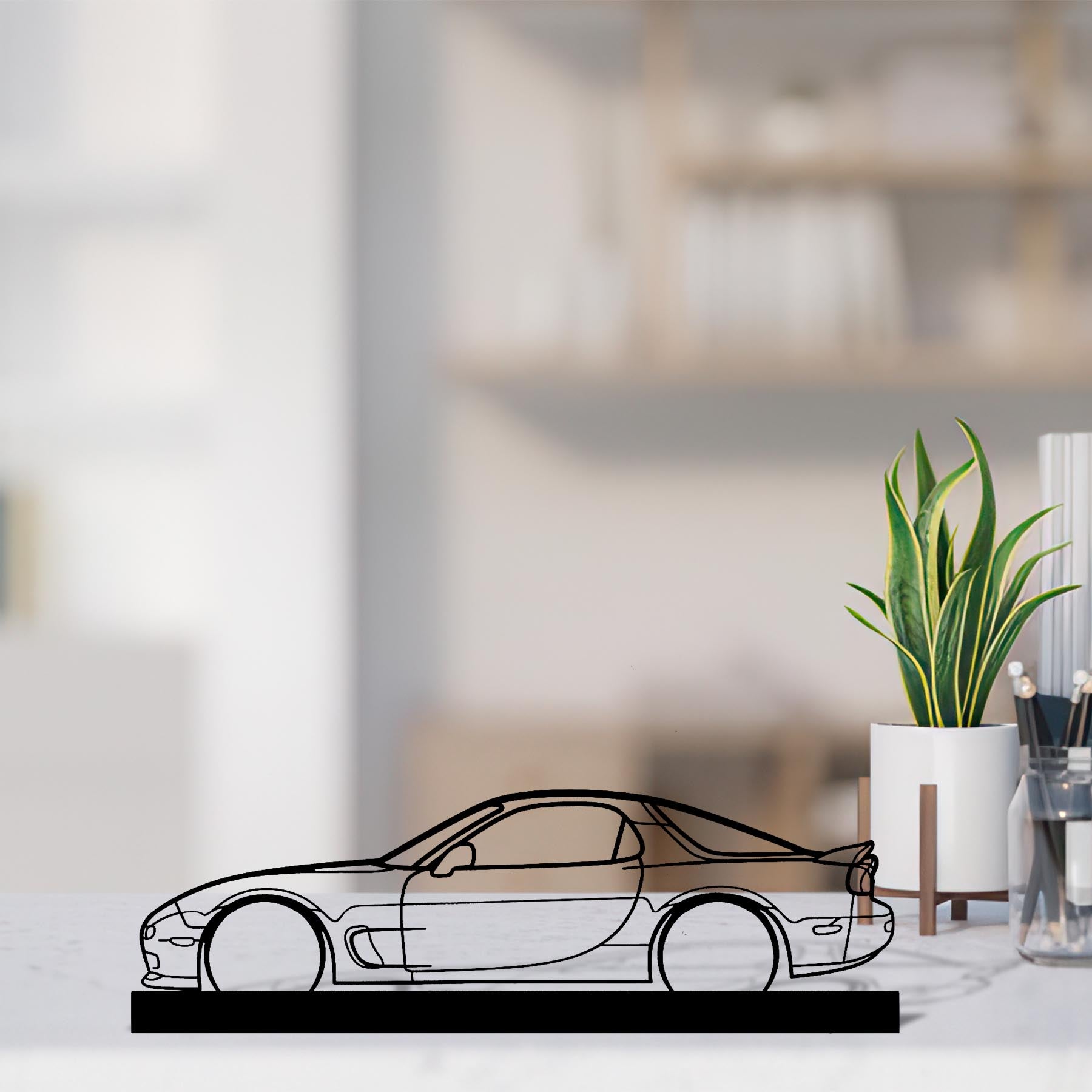 RX7 R1 Silhouette Metal Art Stand