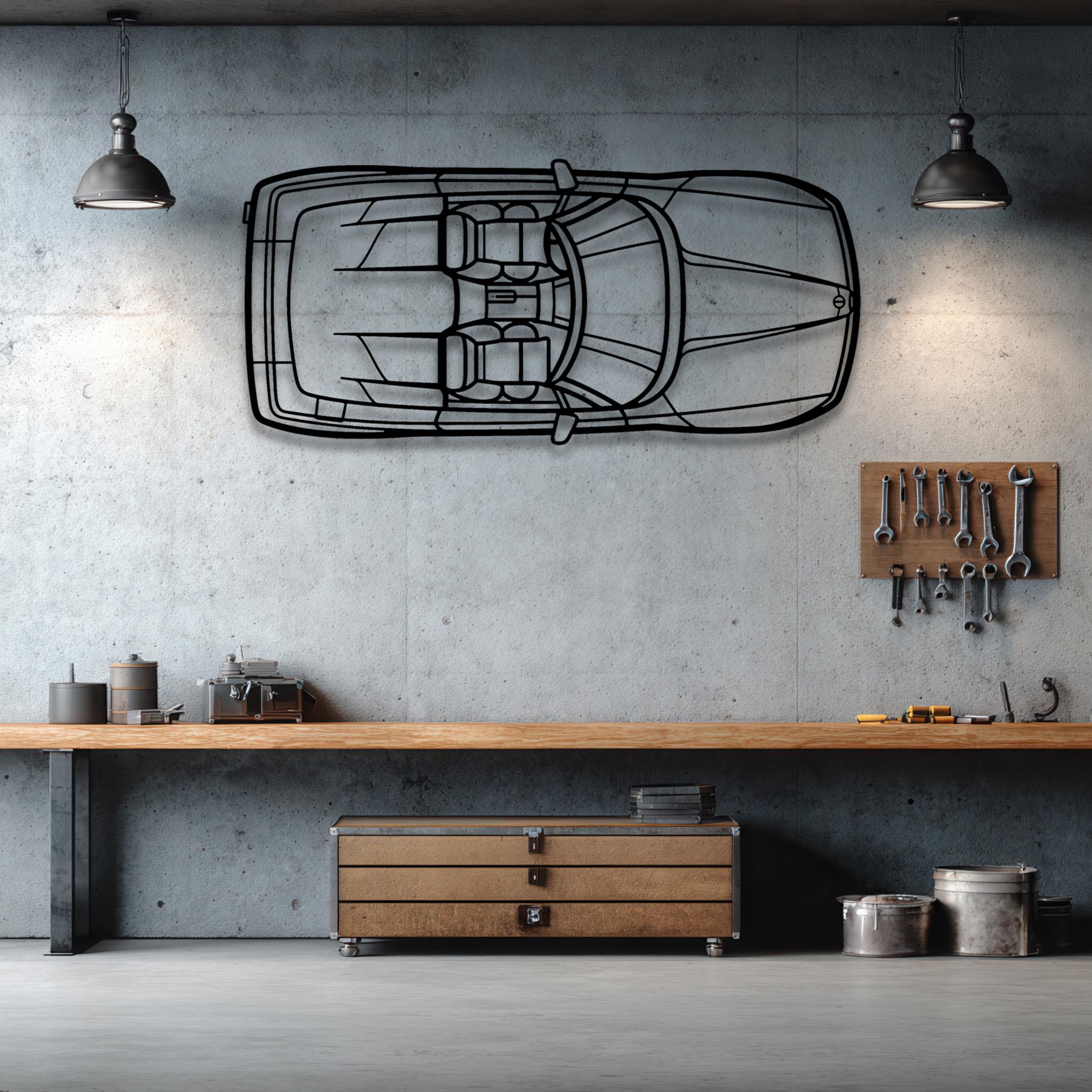 RZ 1992 Top Metal Silhouette Wall Art